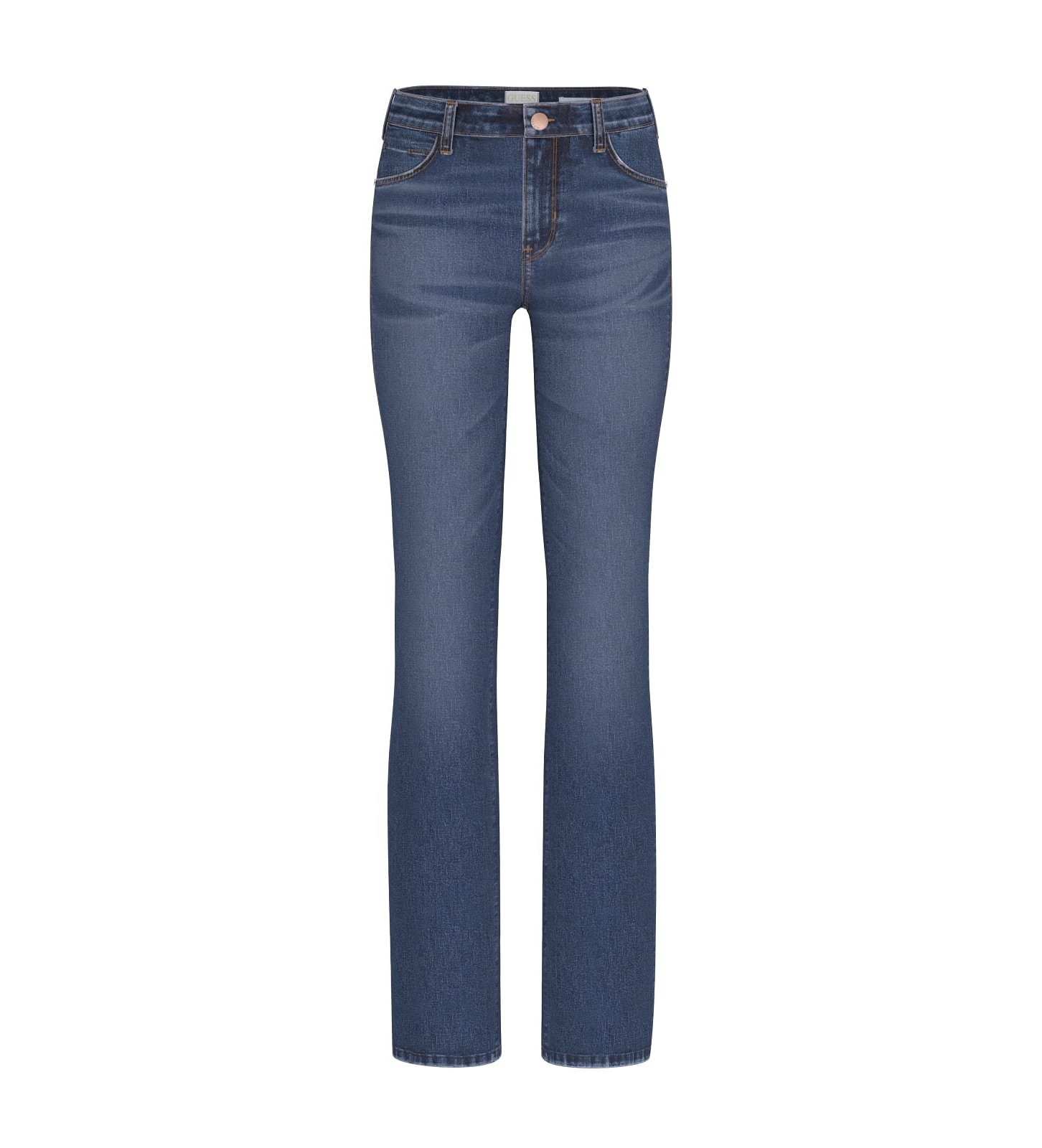 Guess für Damen. W6GA15D1065 Jeans Gerade blau (30), Lässig, Baumwolle