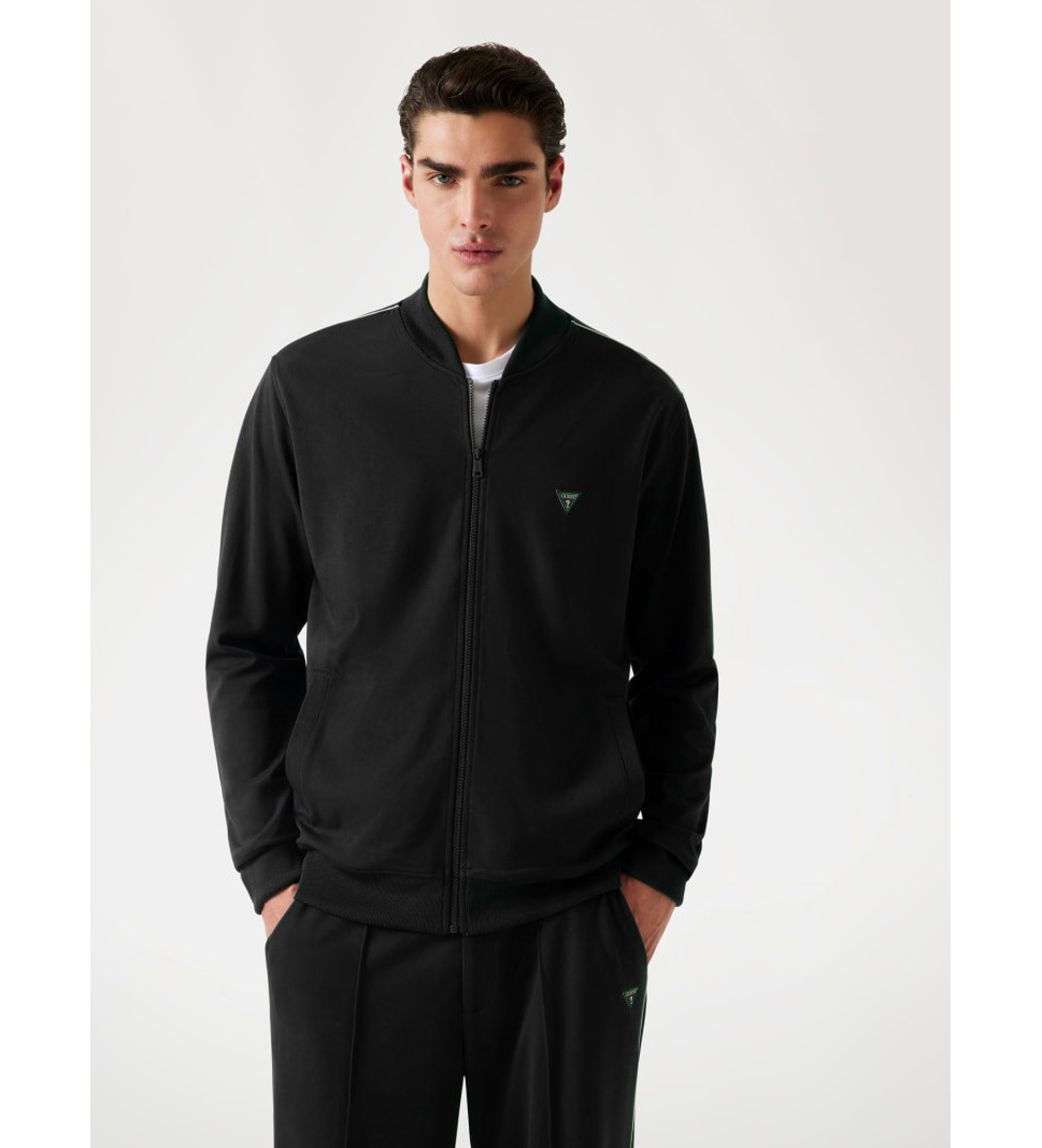 Guess für Herren. M5YQ04KCBR2 Sweatshirt Monaco Ponte schwarz (M), Lässig, Viskose