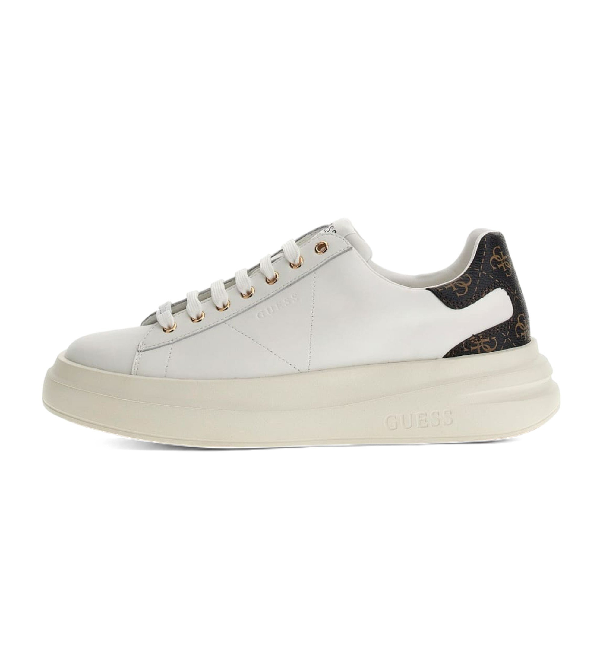 Guess für Herren. FMPVIBLEA12 Turnschuhe elba logo 4gweiß (43), Wohnung, Schnürsenkel, Lässig