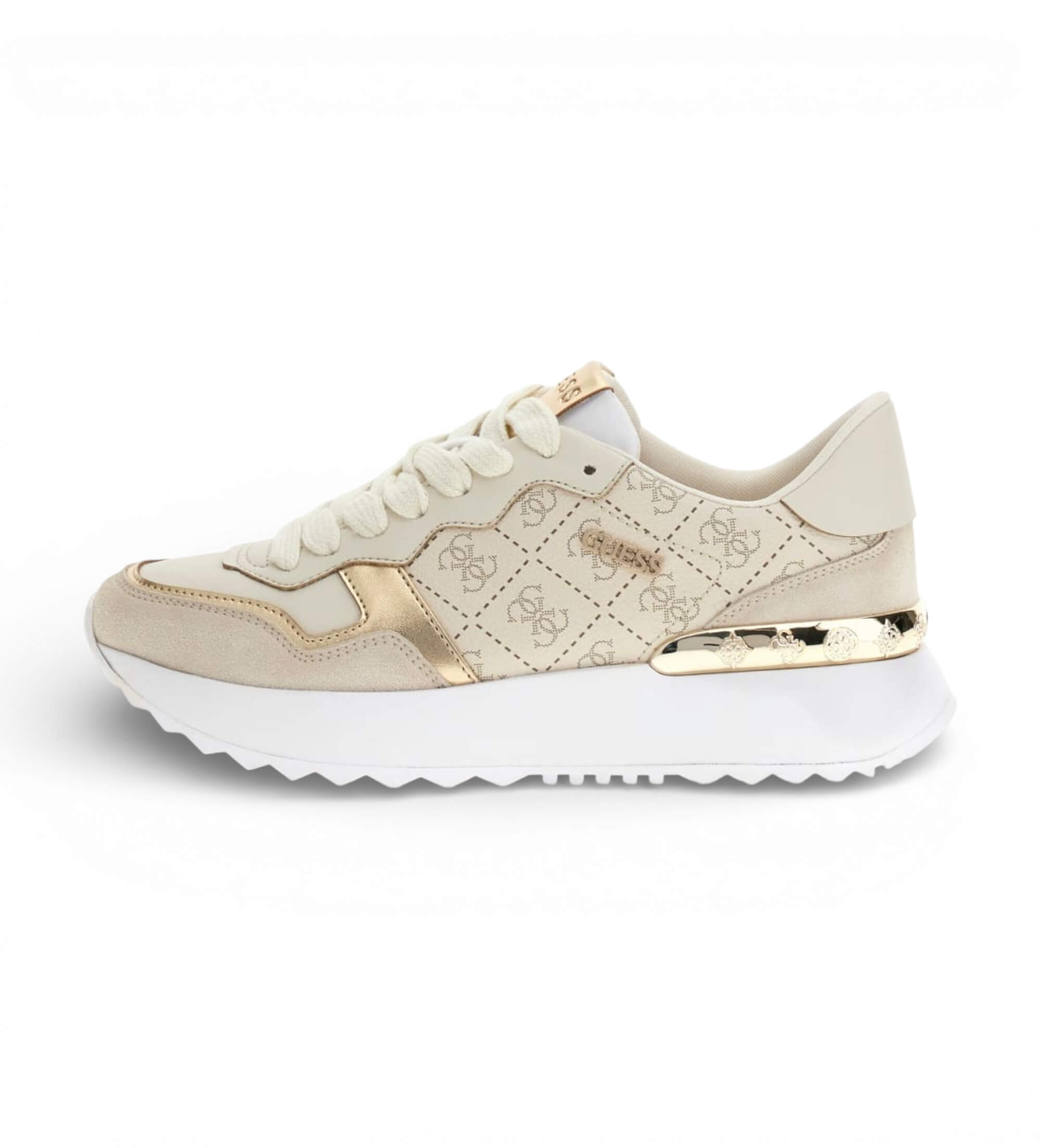 Guess für Damen. FLPVN5FAL12 Schuhe Vinsa5 beige (41), Wohnung, Schnürsenkel, Lässig