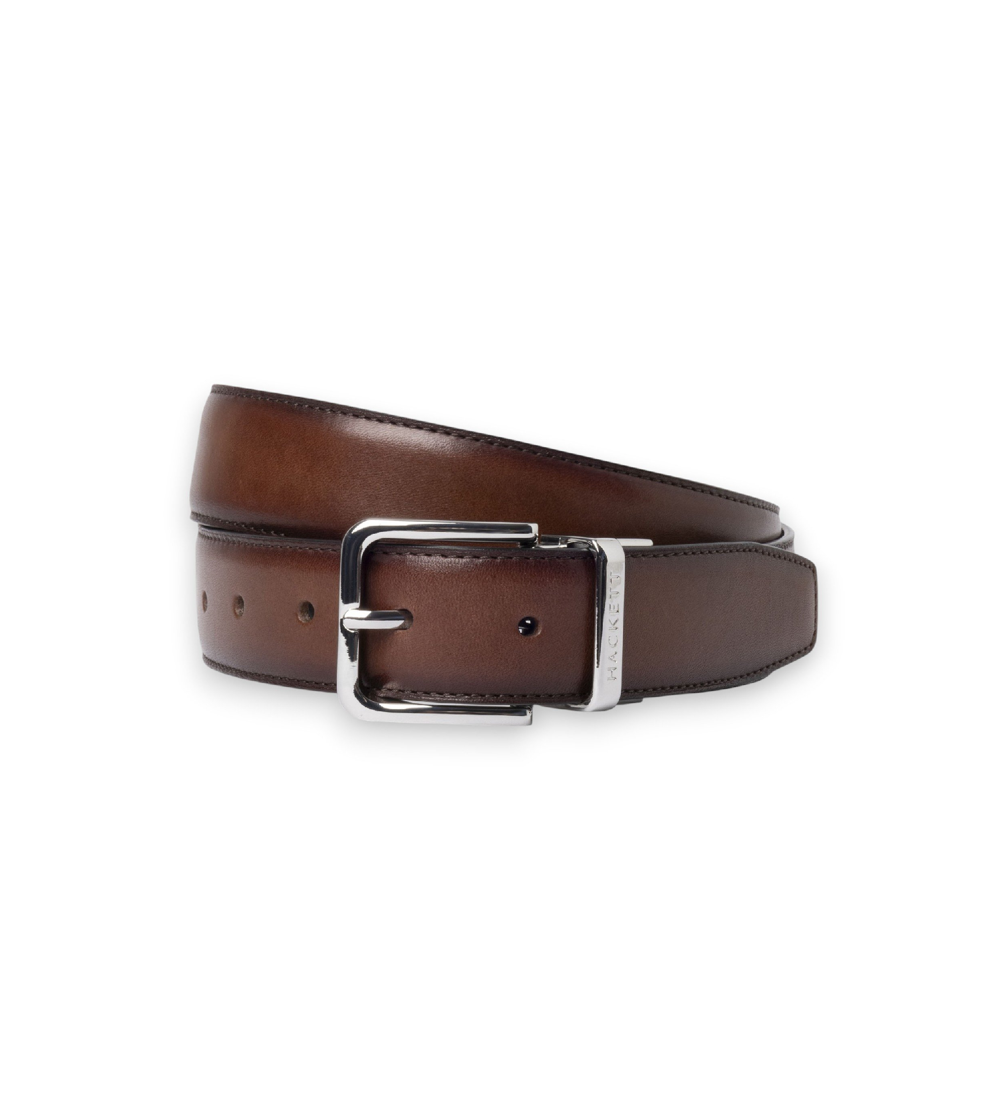 Hackett London für Herren. HM4100049 Brauner Vit-Ledergürtel (38), Lässig