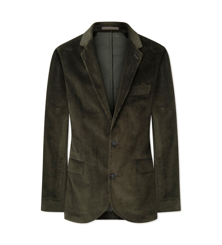 Hackett London für Herren. HM470485 Americana Cord grün (42/32), Lässig, Party, Baumwolle, Klassisch, Langarm