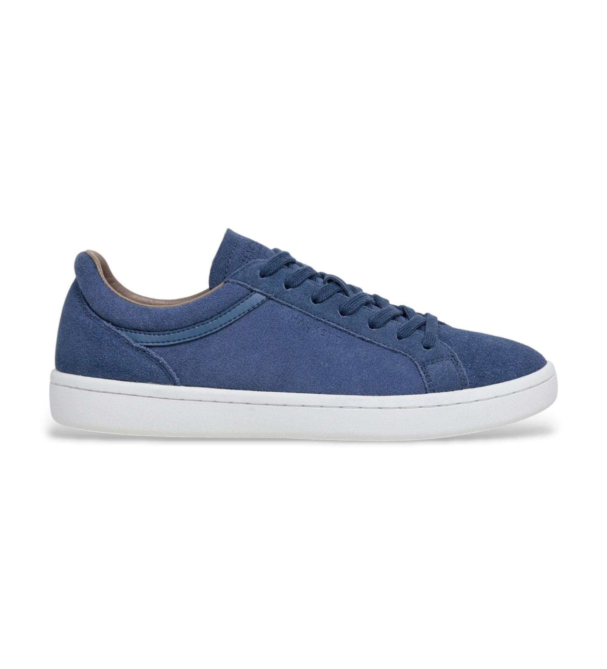 Hackett London für Herren. HMS200090 Leder Turnschuhe Beck Vibes blau (46), Wohnung, Schnürsenkel, Lässig