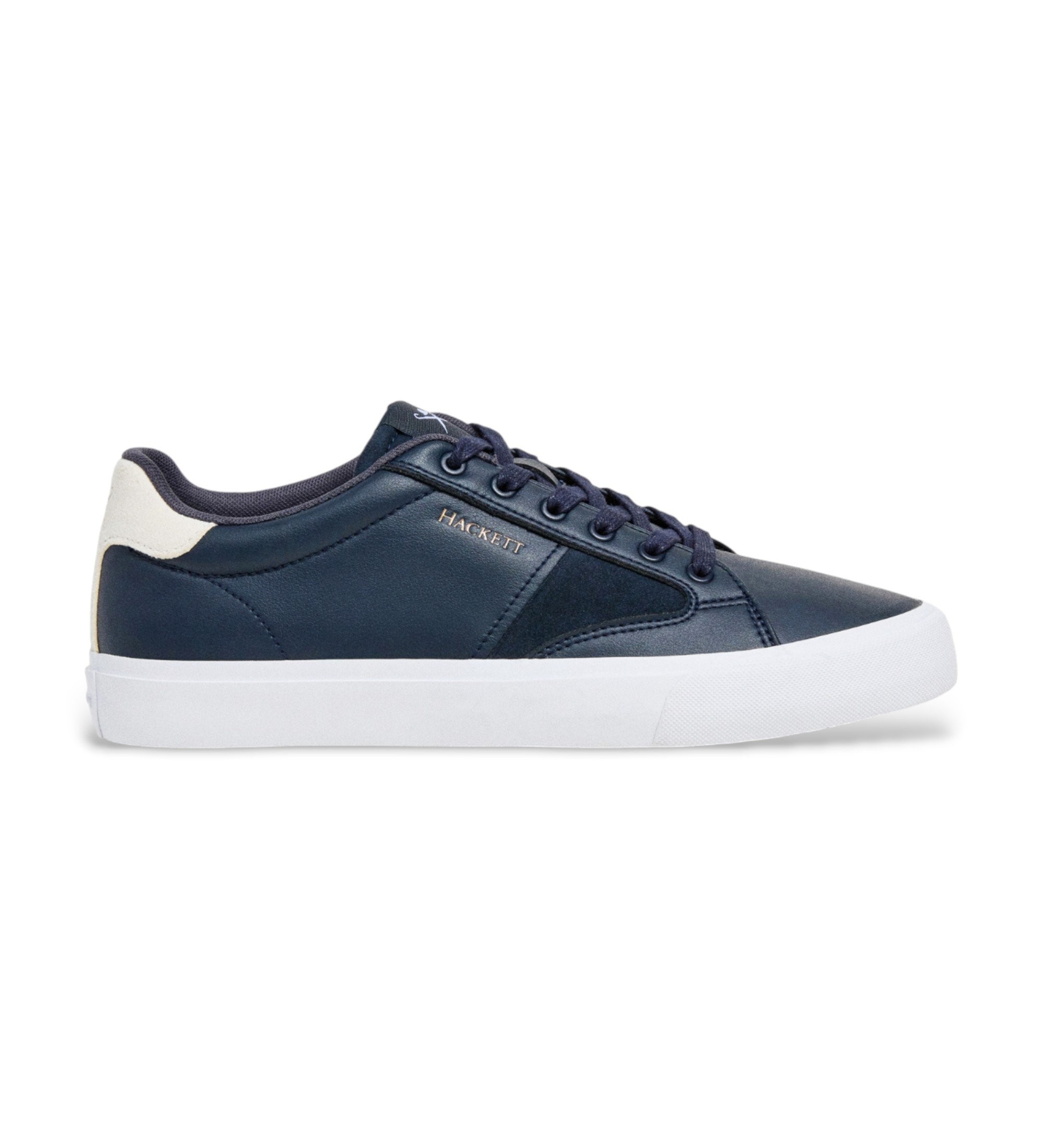 Hackett London für Herren. HMS200067 Blake Advance Leder Turnschuhe navy (44), Wohnung, Schnürsenkel, Lässig, Marine