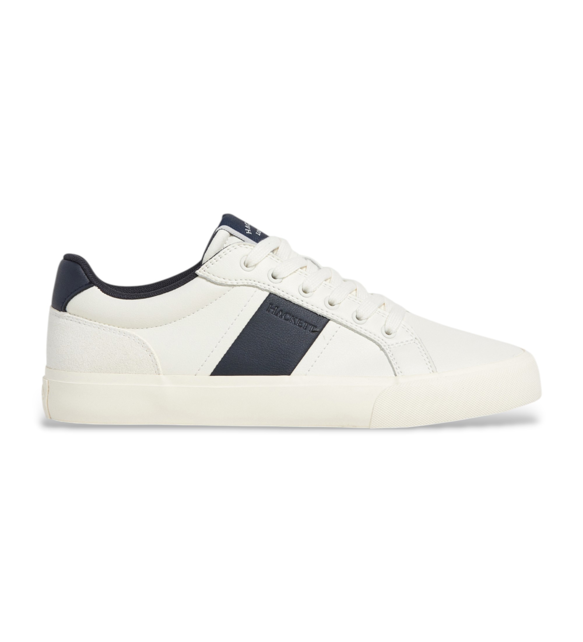 Hackett London für Herren. HMS200044 Blake Heritage Leder Turnschuhe weiß (41), Wohnung, Schnürsenkel, Lässig