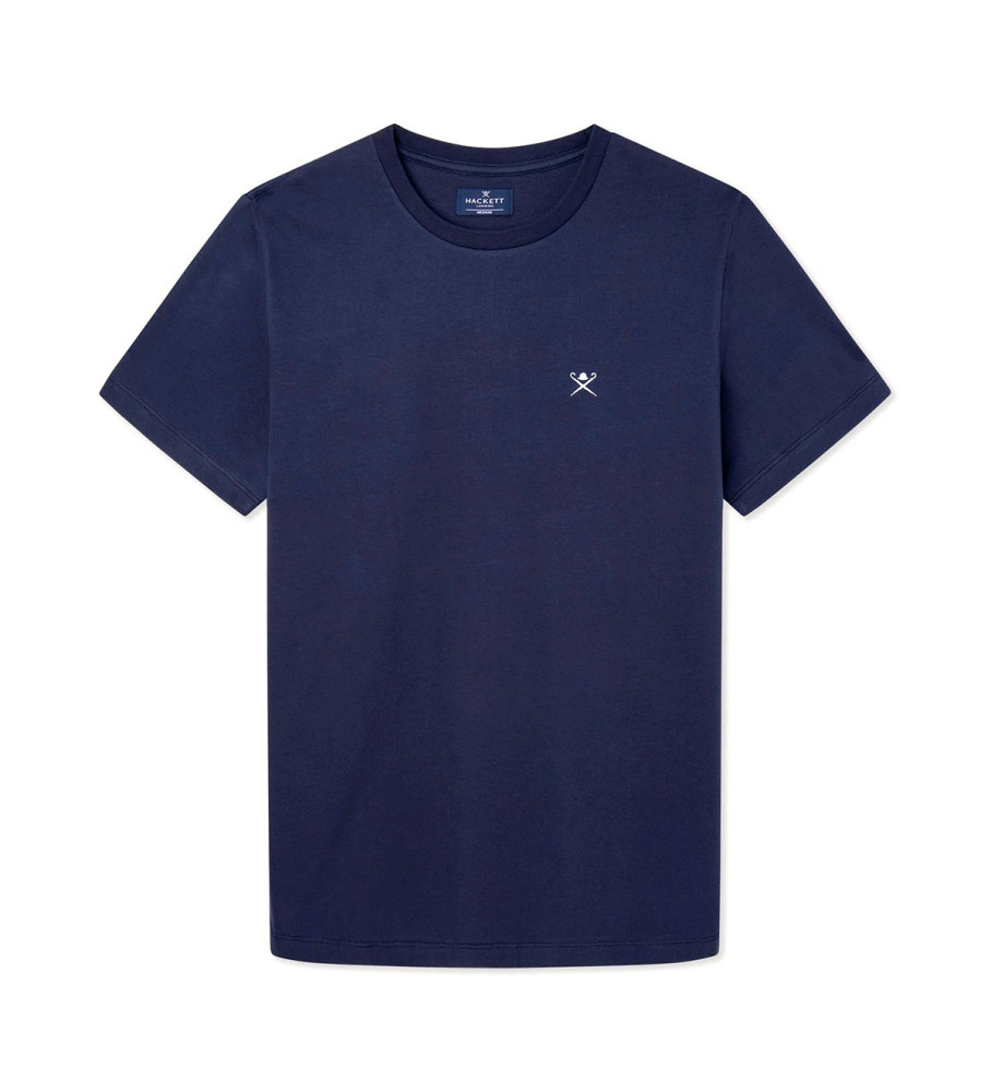 Hackett London für Herren. HMU20013 Klassisches marineblaues T-Shirt (S), Lässig, Baumwolle, Kurzarm