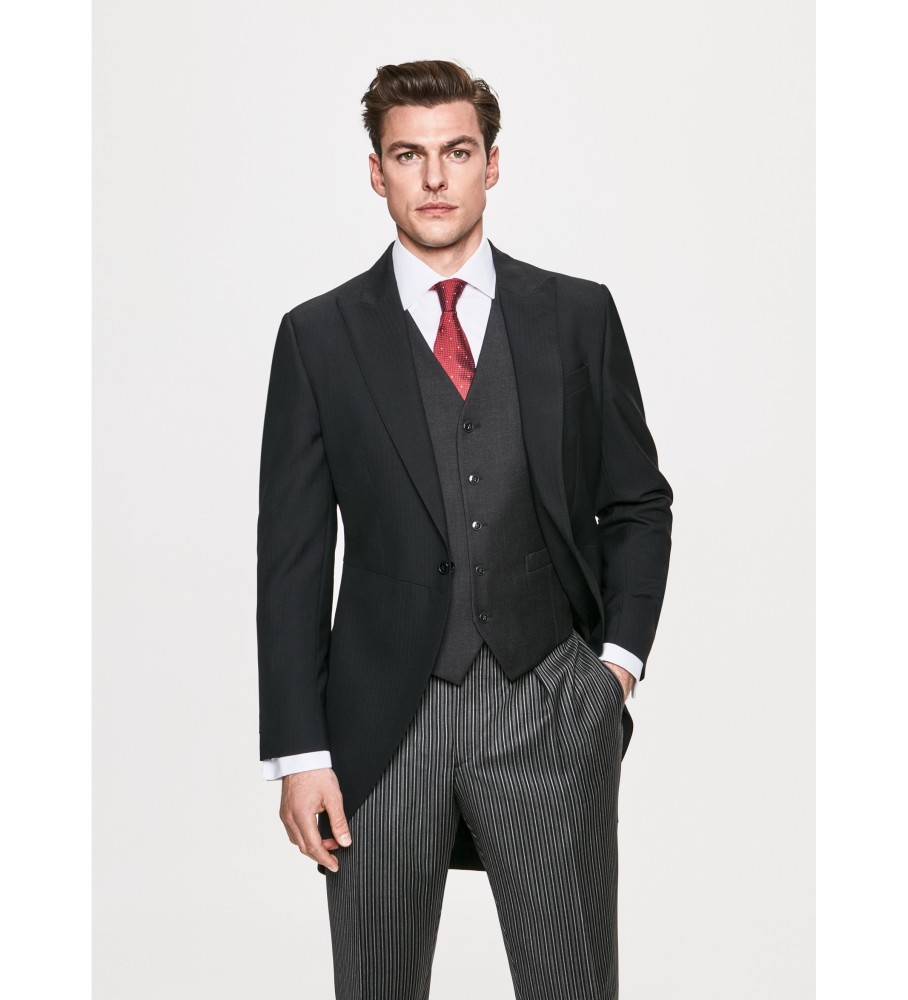 Hackett London für Herren. HM450351 Wollweste mit Fünf-Knopf-Verschluss grau (42/32), Wolle, Klassisch