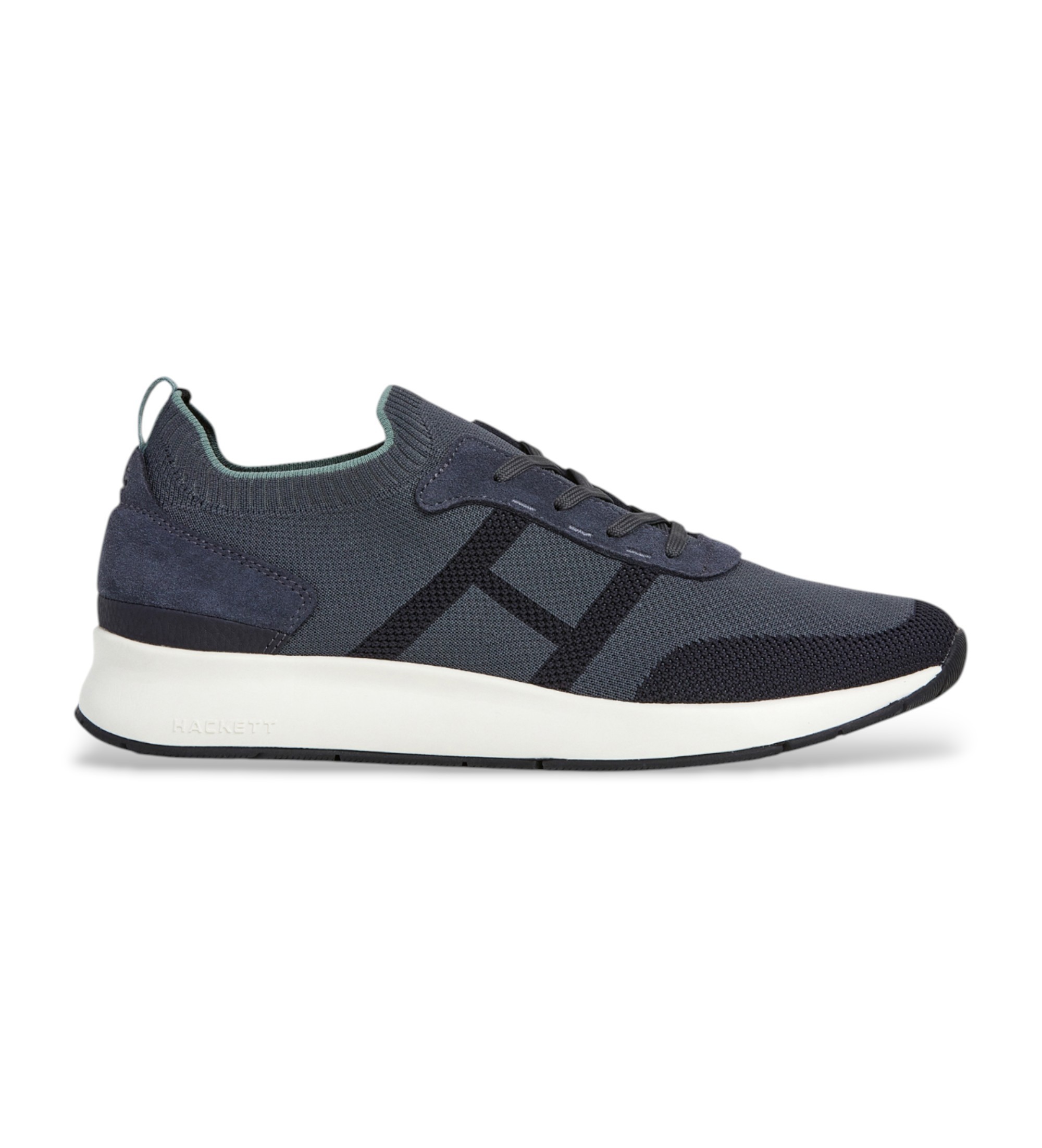 Hackett Londonvoor mannen. HMS200051 H-Runner Sok (42), Stof, Plat, Veters, Casual, Grijs