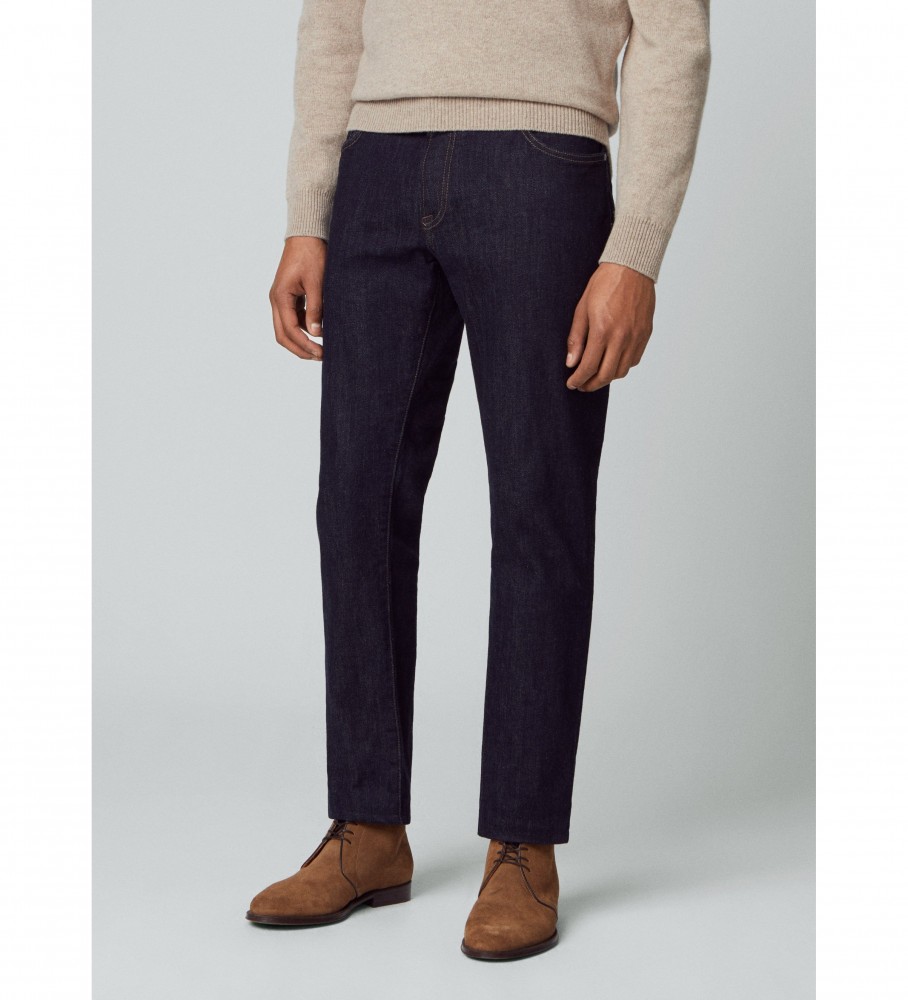 Hackett London für Herren. HM212528 Jeans Spülung blau (32/34), Lässig, Baumwolle, Denim