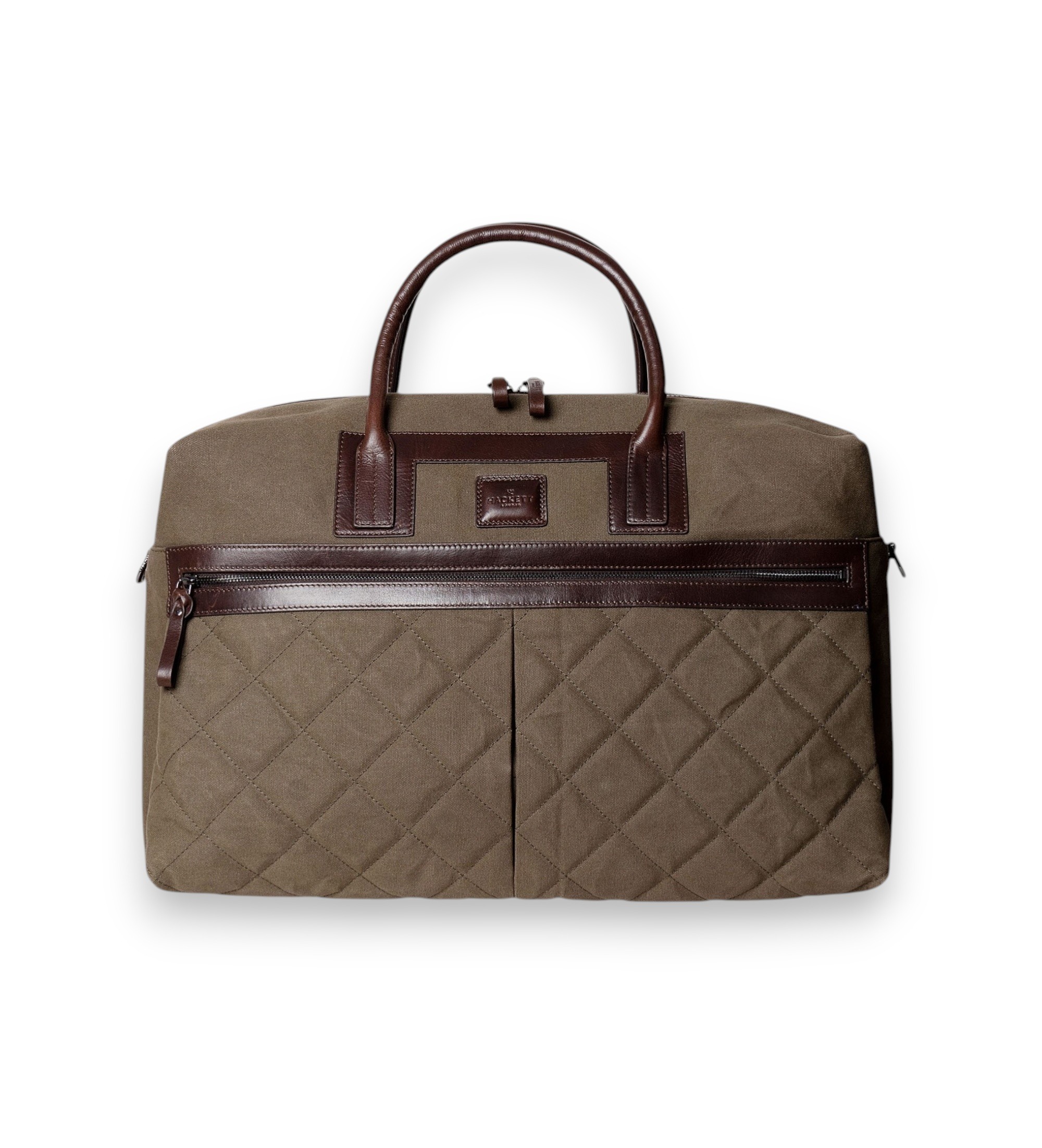 Hackett Londonvoor mannen. HM4100076 Reistas Barton Waxed 48u olijfgroen (OSFA), Casual, Katoen, Klassiek