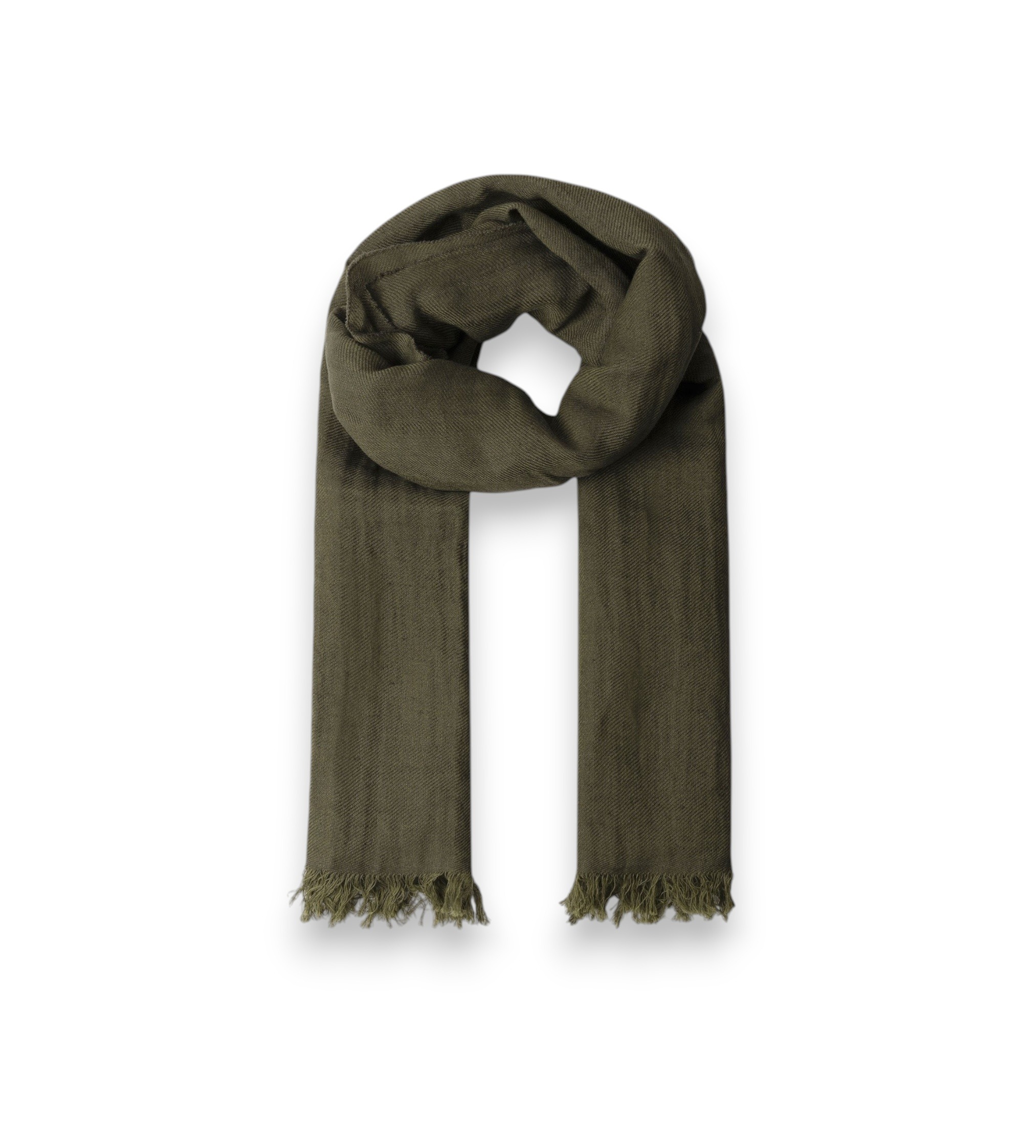 Hackett Londonvoor mannen. HM0400079 Sjaal van linnen en katoen, legergroen (OSFA), Casual, Vlas