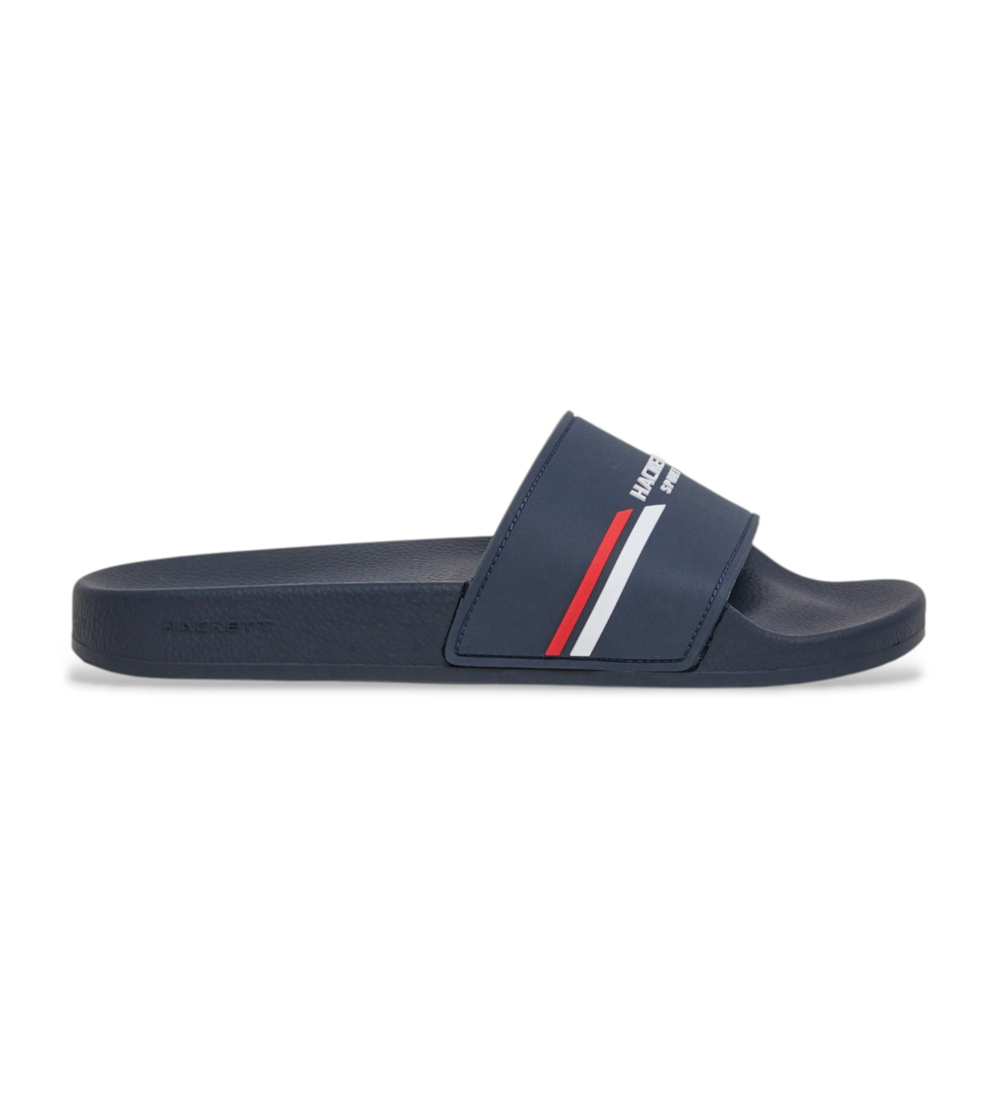 Hackett London für Herren. HMS21287 Flip Flops mit Logo Sport navy (41), Wohnung, Keine, Lässig, Strandbekleidung, Marine