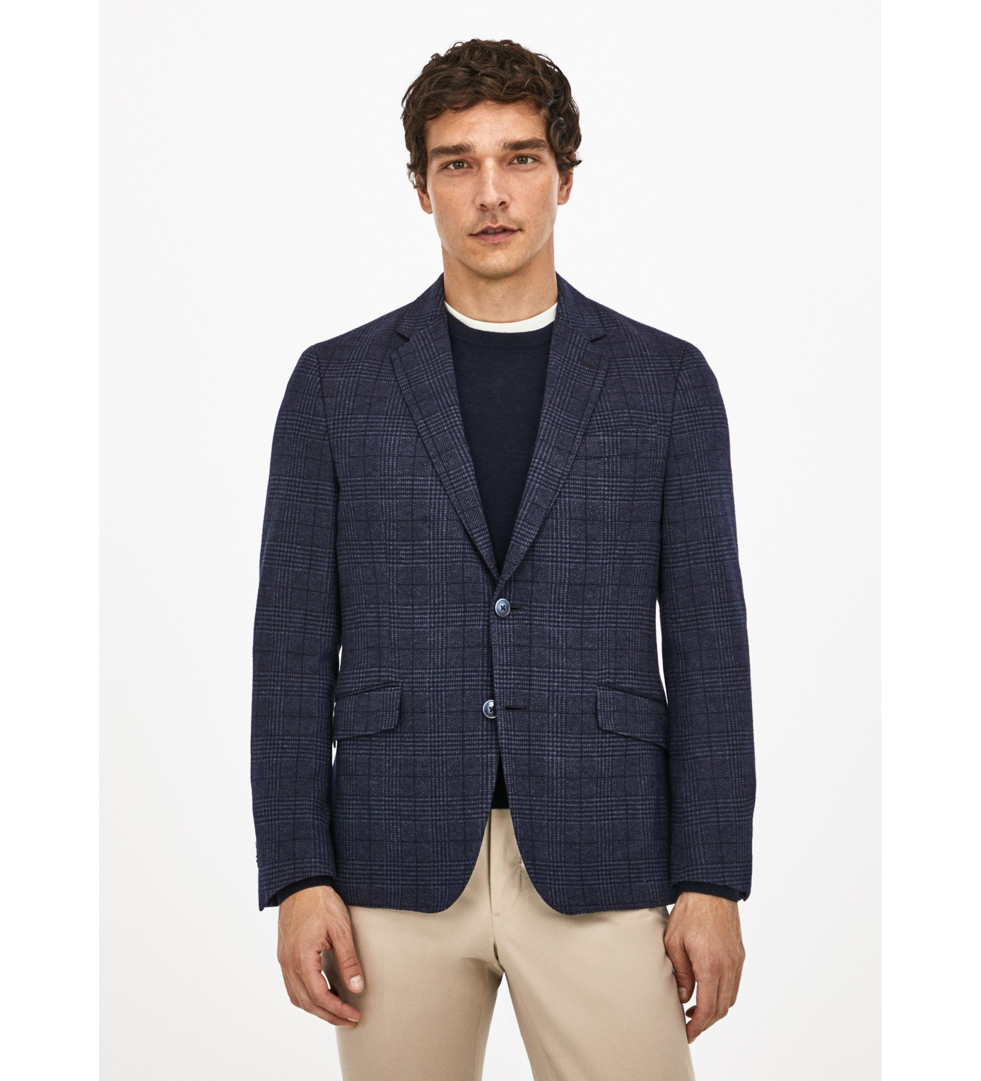Hackett London für Herren. HM443081 Strickjacke Pow Knit Jacket navy (40/32), Wolle, Klassisch, Marine