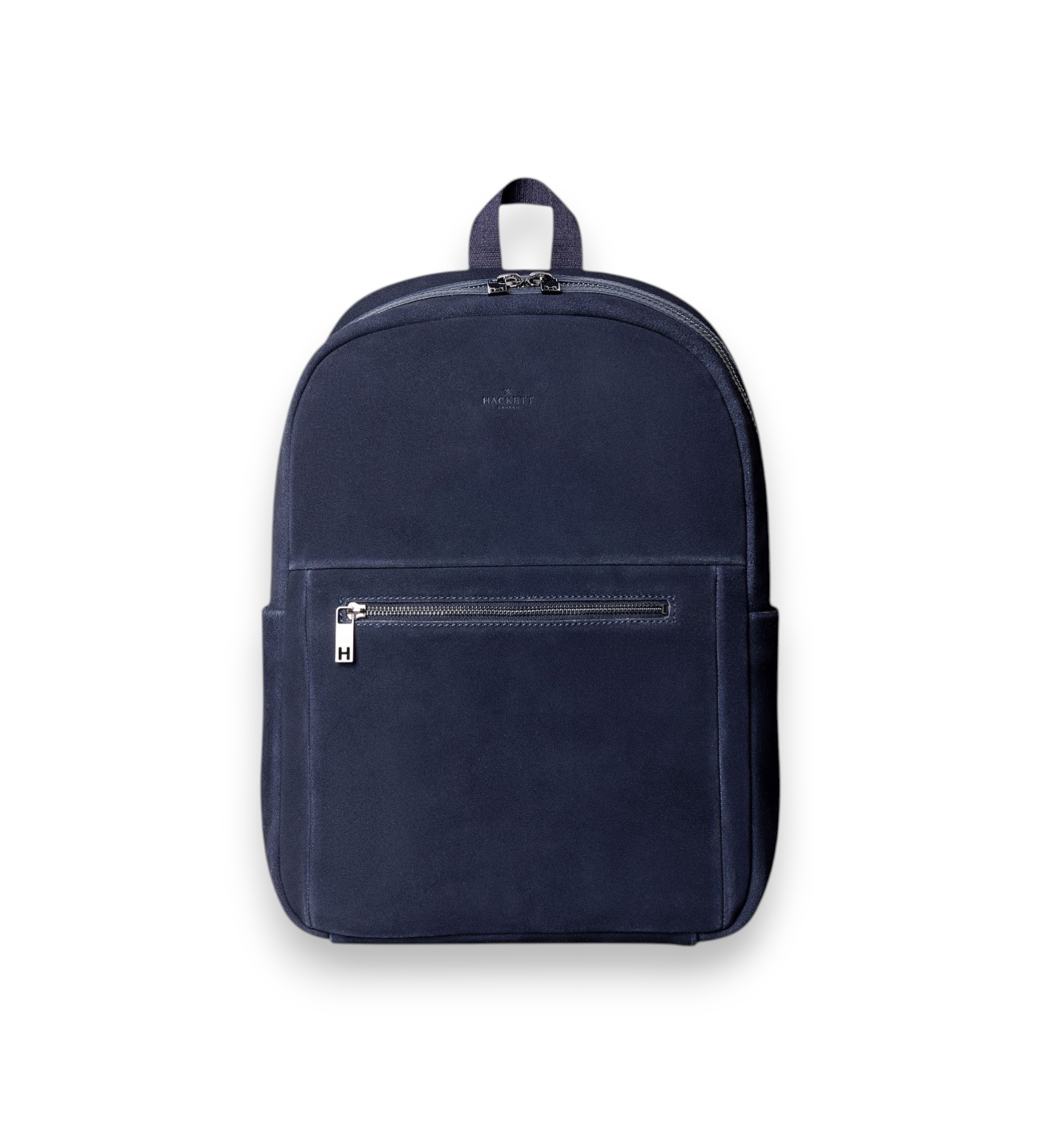 Hackett Londonvoor mannen. HM4100075 Rugzak van leer Suede Backpack marineblauw (OSFA), Casual, Klassiek