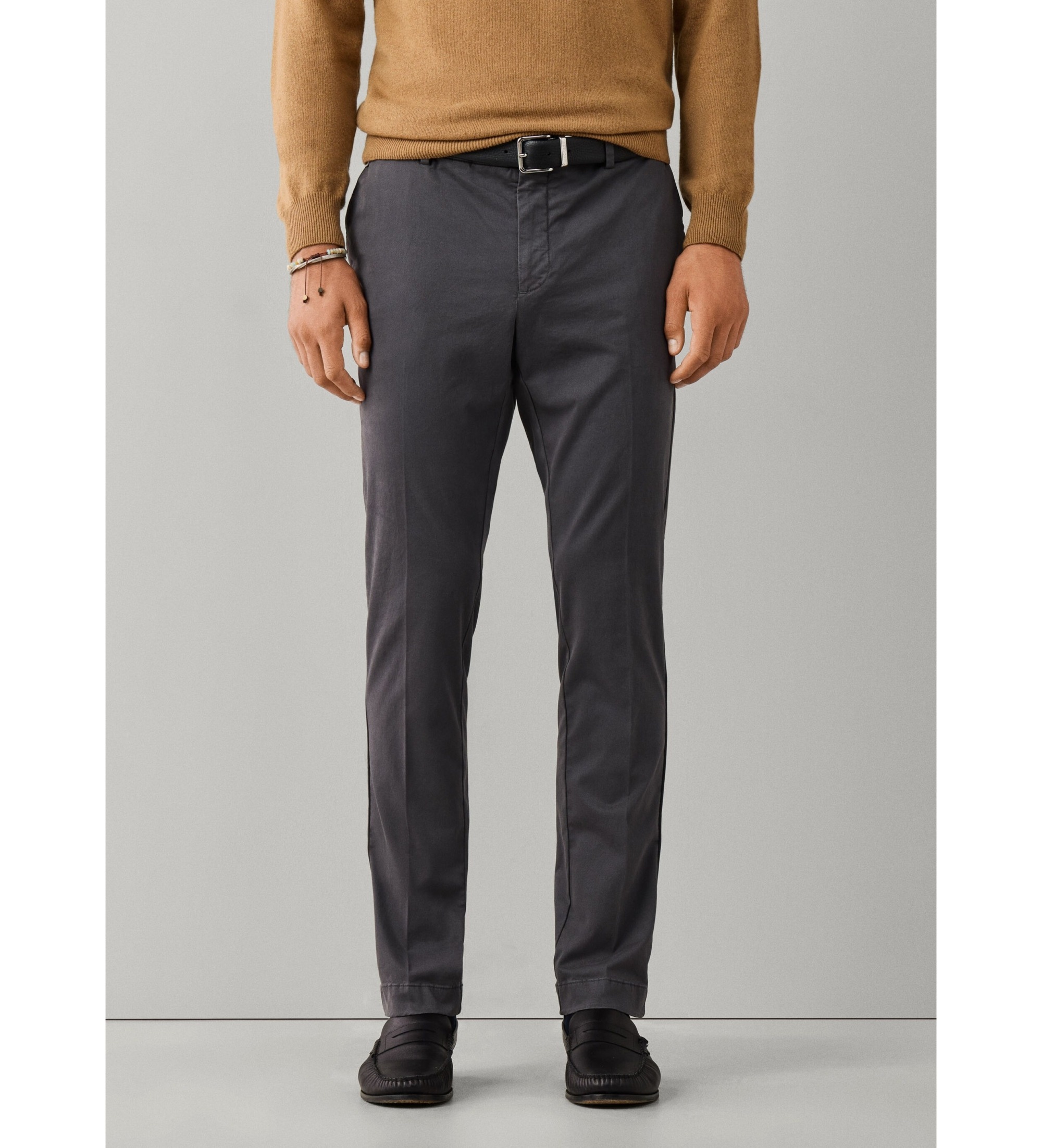 Hackett London für Herren. HM2100116 Chino-Hose Kensington grau (30/30), Lässig, Baumwolle, Klassisch