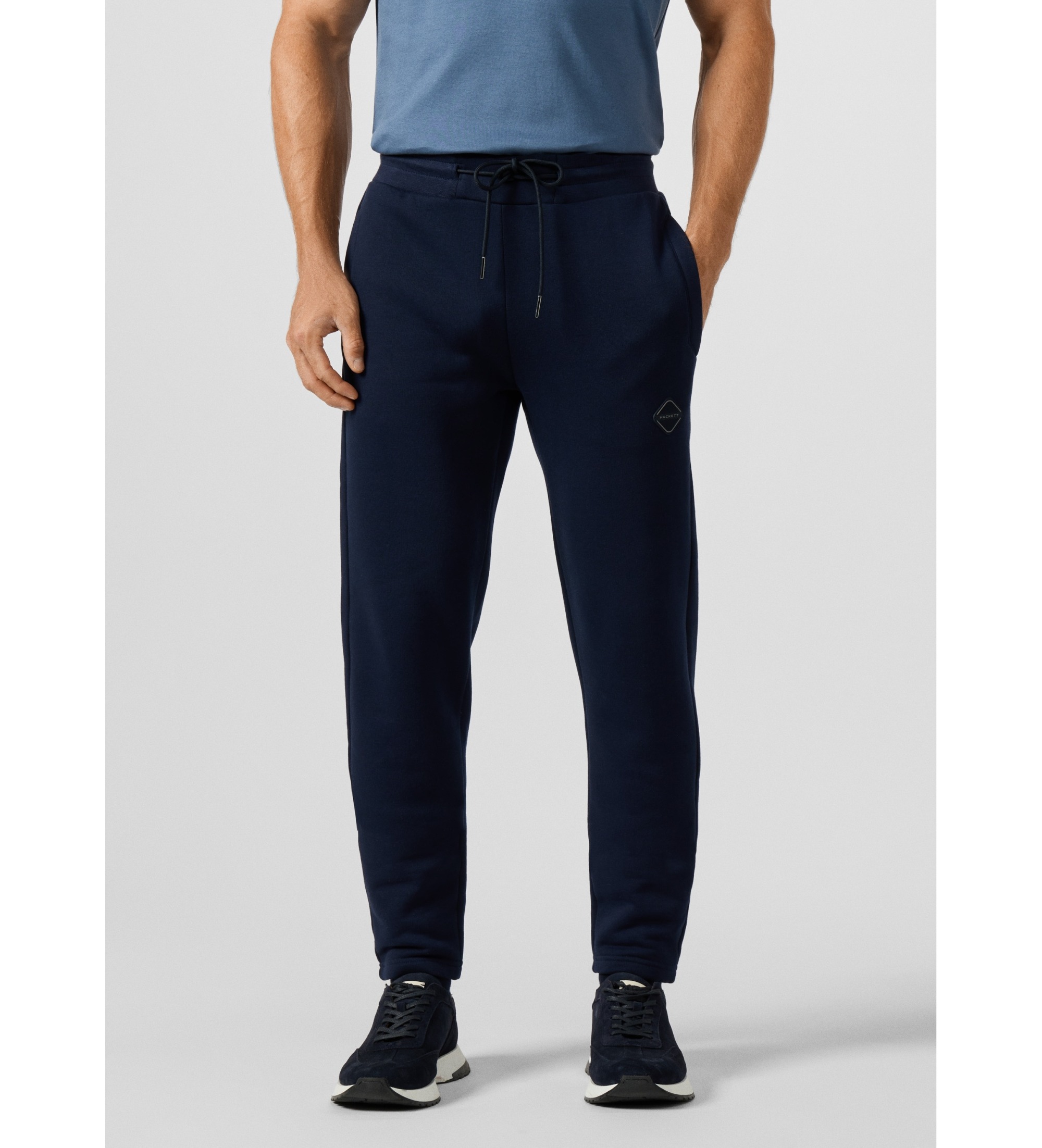Hackett London für Herren. HM5800141 Jogginghose aus Frottee mit Luxe-Logo, marineblau (M), Lässig, Baumwolle