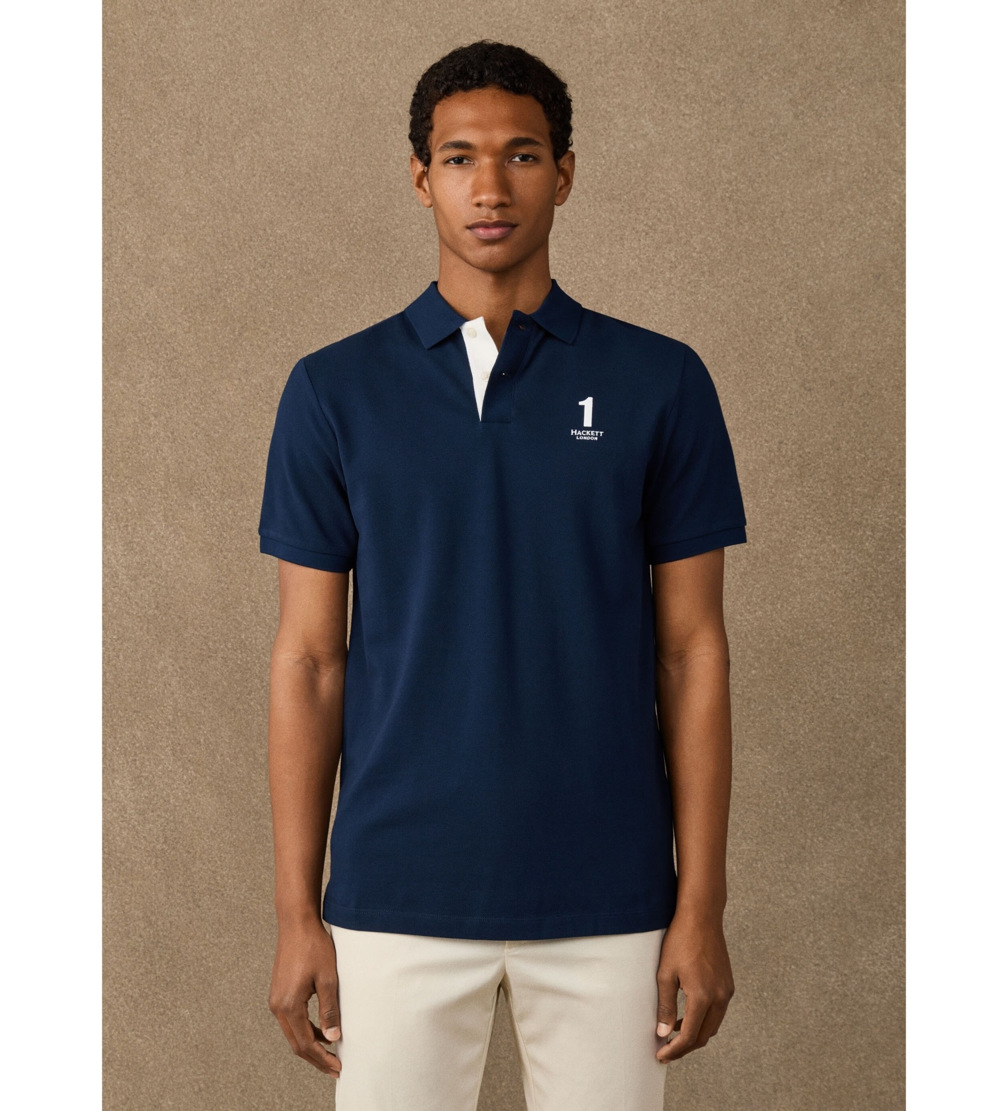 Hackett London für Herren. HM5600205 Polo Nr. marineblau (L), Lässig, Baumwolle, Klassisch, Kurzarm
