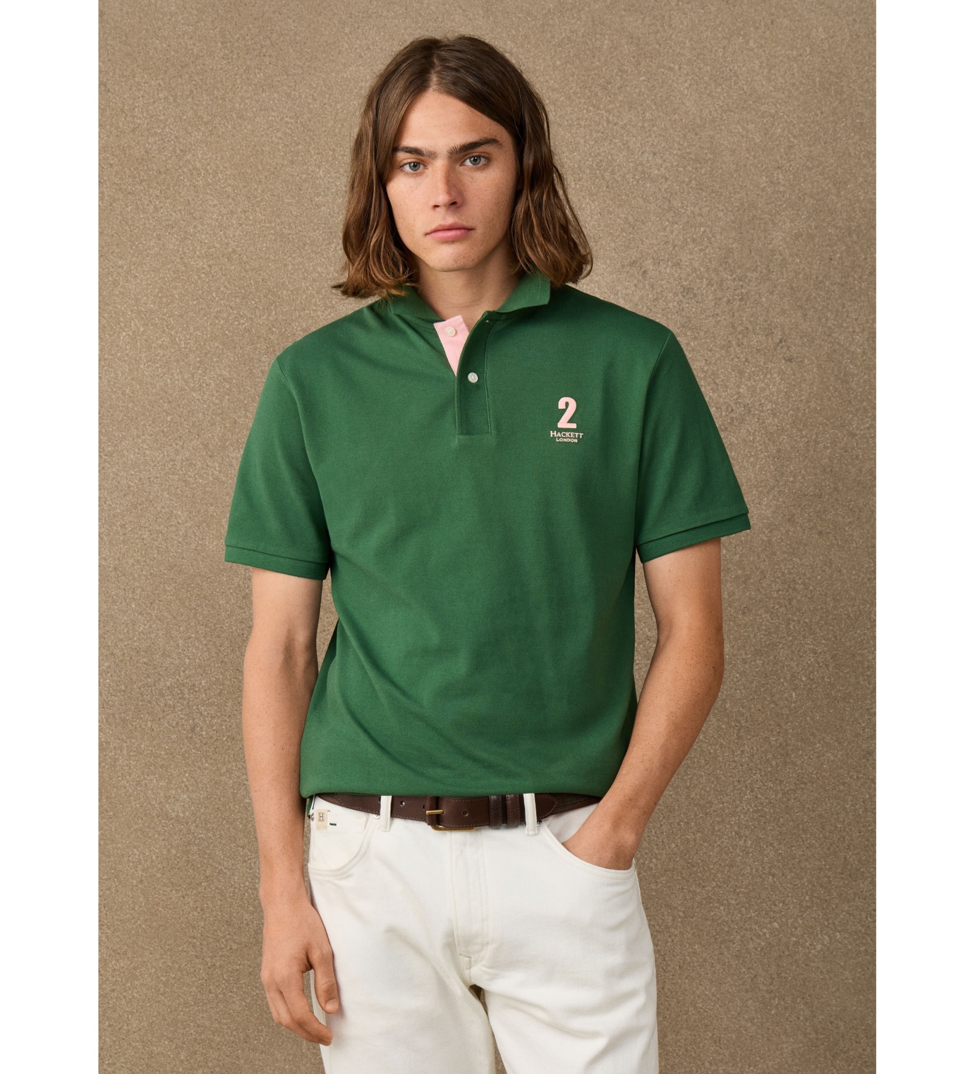 Hackett London für Herren. HM5600205 Grünes Polo-Shirt Nr. (L), Lässig, Baumwolle, Kurzarm