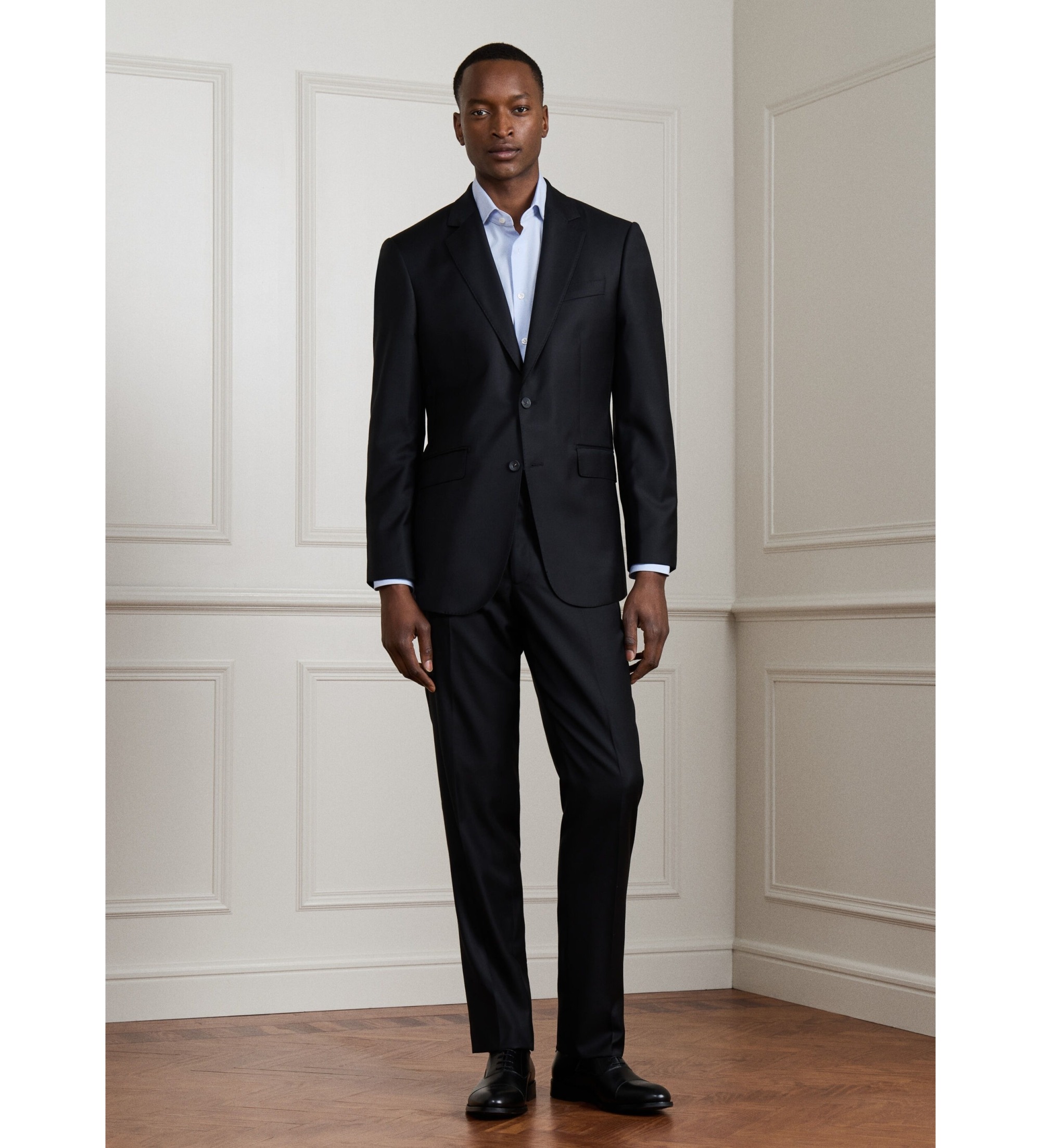 Hackett London für Herren. HM423212 Anzug aus reiner Loro-Piana-Wolle in Schwarz (42/32), Lässig, Klassisch