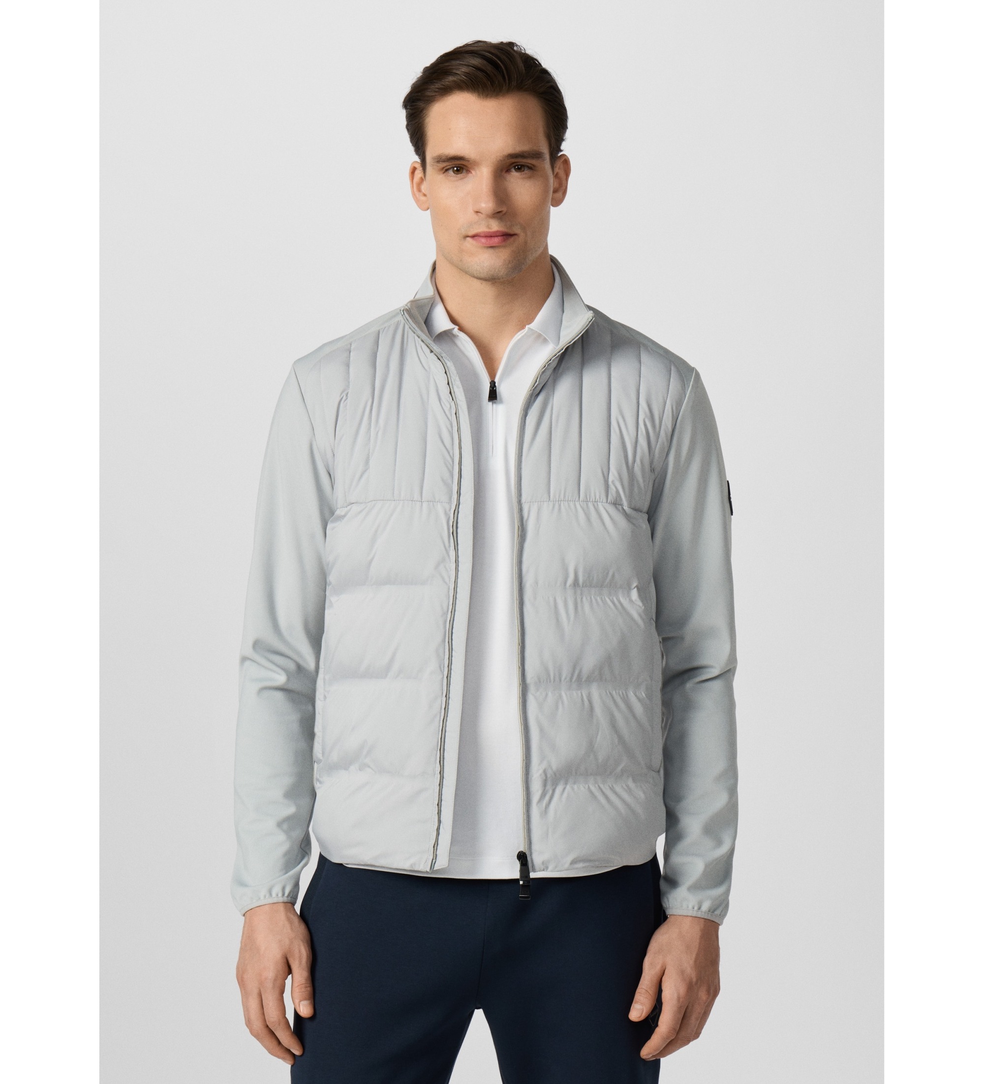 Hackett London für Herren. HM5800123 Hs Solstice Hybrid Sweatshirt, grau (S), Lässig, Polyester