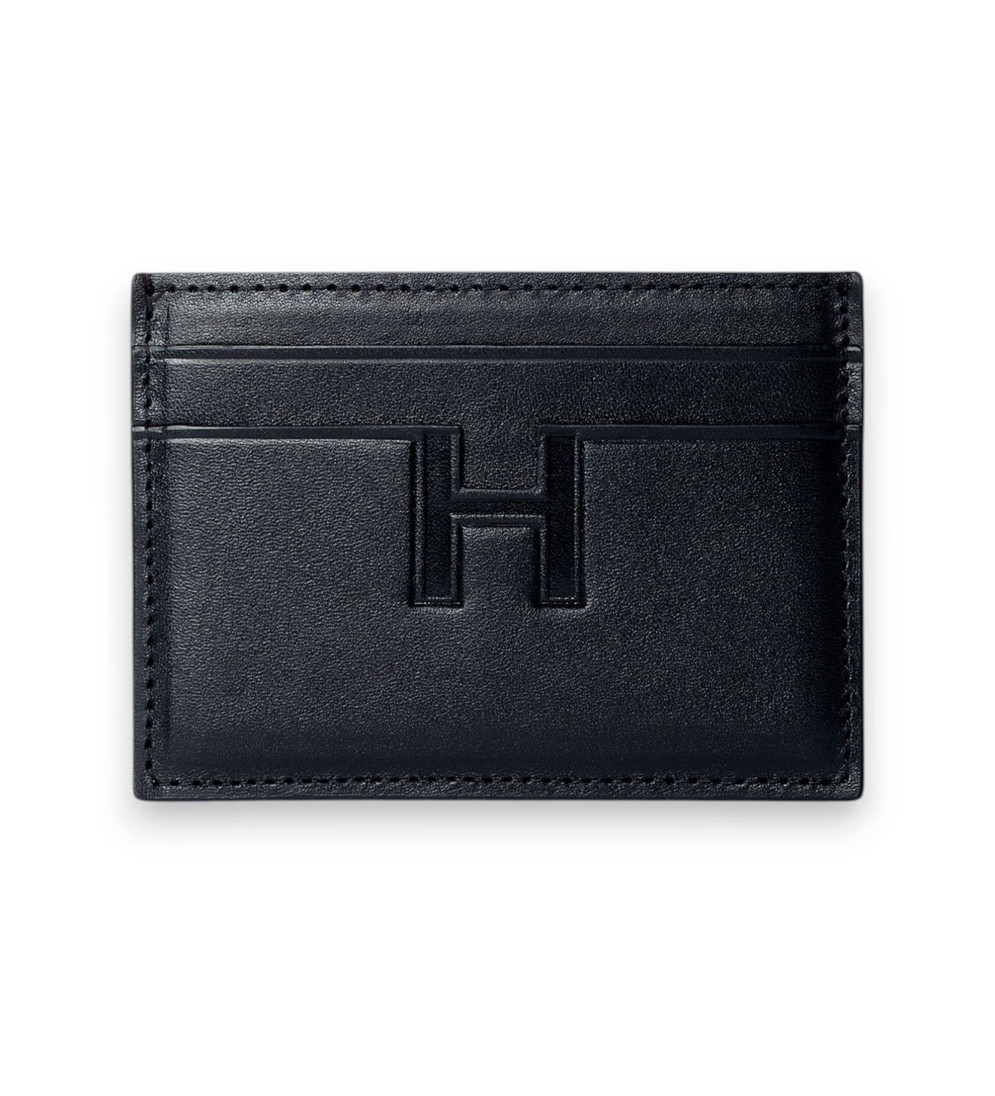 Hackett Londonvoor mannen. HM4100064 Kaarthouder van zwart leer (OSFA), Klassiek