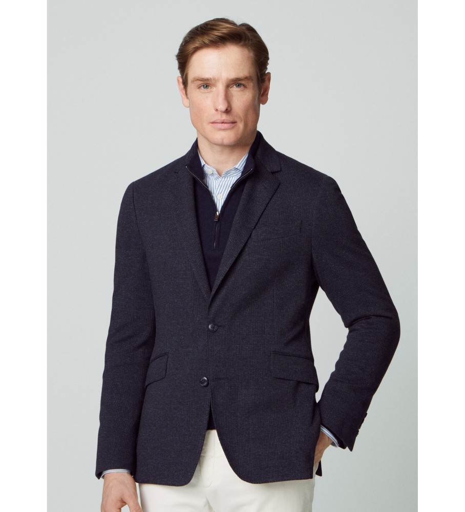 Hackett London für Herren. HM443249 Navy Knight marineblauer Blazer (42/32), Lässig, Party, Baumwolle, Klassisch, Langarm