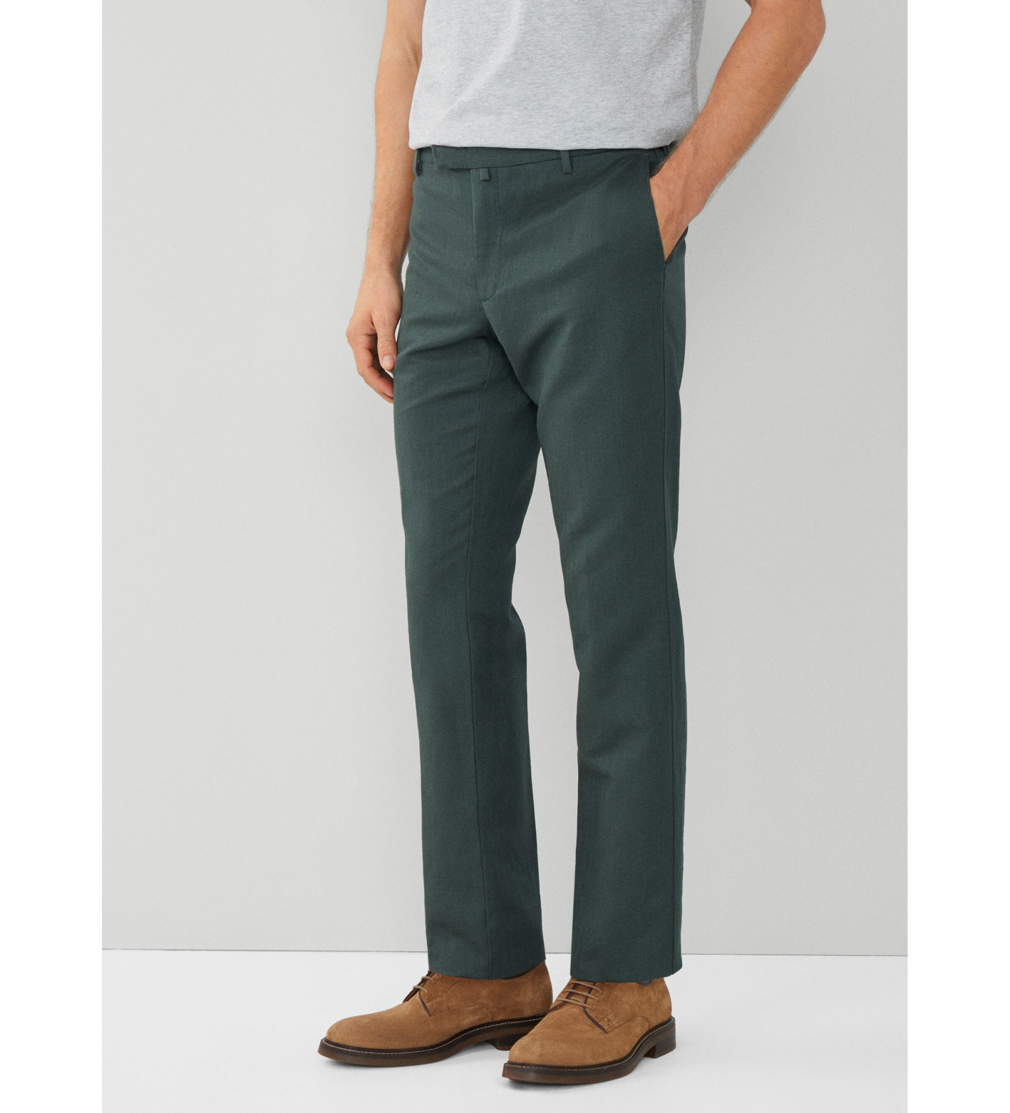 Hackett London für Herren. HM212580 Knochenhose grün (31/34), Lässig, Leinen