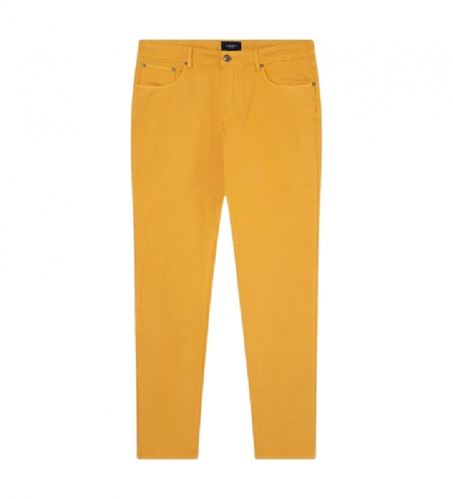 Hackett London für Herren. HM212491 Trinity-Hose gelb (36/32), Lässig, Baumwolle