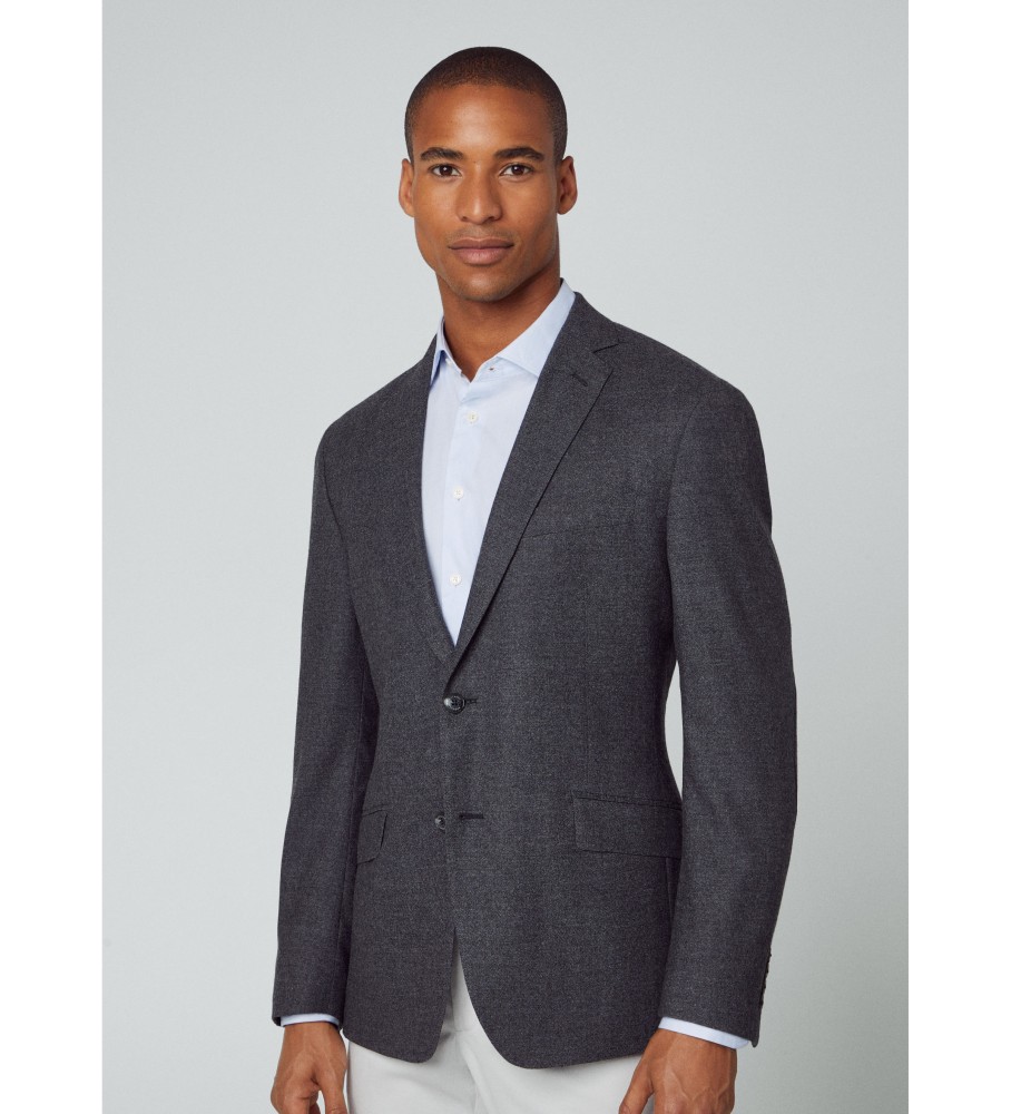 Hackett London für Herren. HM443266 Performance-Blazer grau (36/30), Lässig, Party, Wolle, Klassisch, Langarm