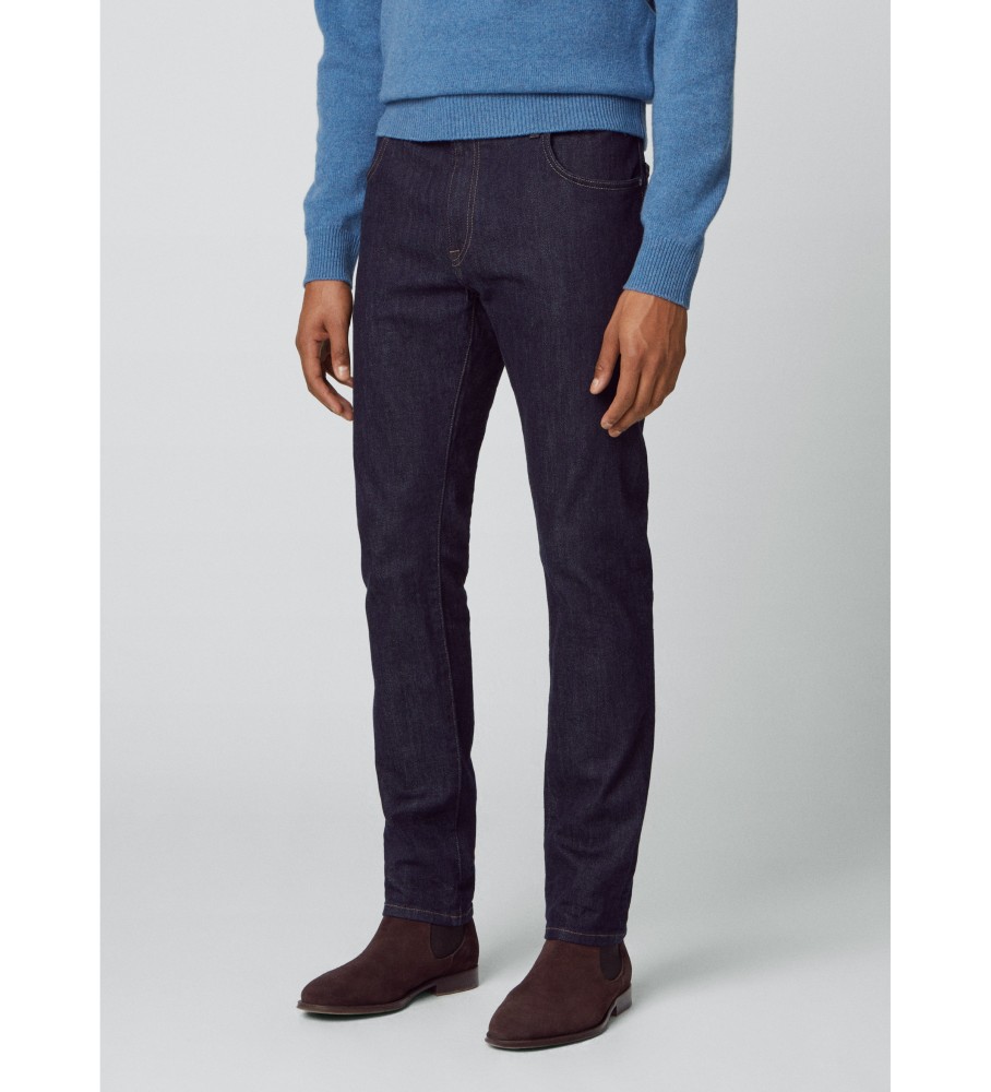 Hackett London für Herren. HM212515 Jeans Rinse navy (36/32), Lässig, Baumwolle, Denim, Nachhaltig, Marine