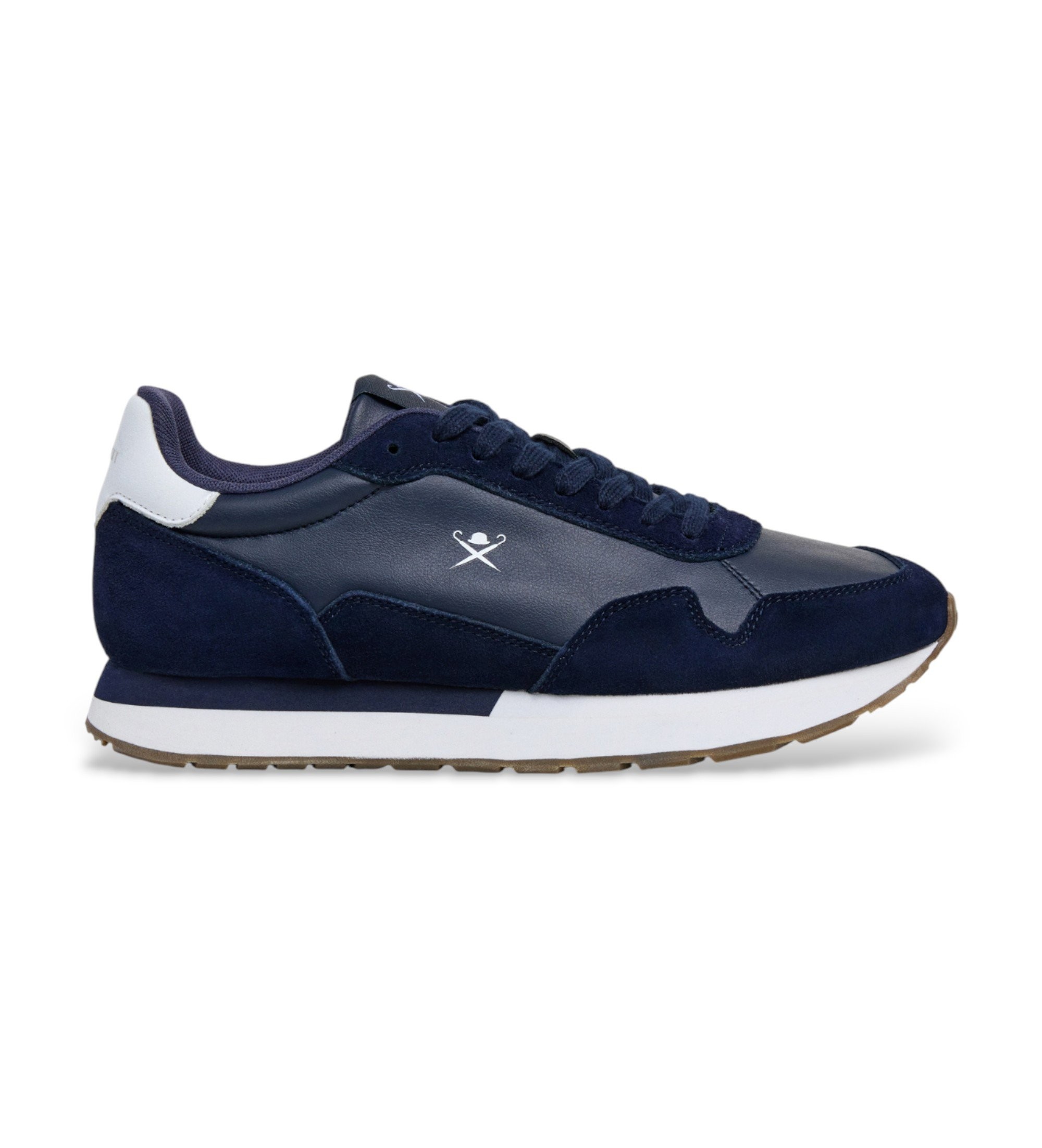 Hackett London für Herren. HMS200107 Vector Glatte Ledersneakers navy (46), Wohnung, Schnürsenkel, Lässig, Marine