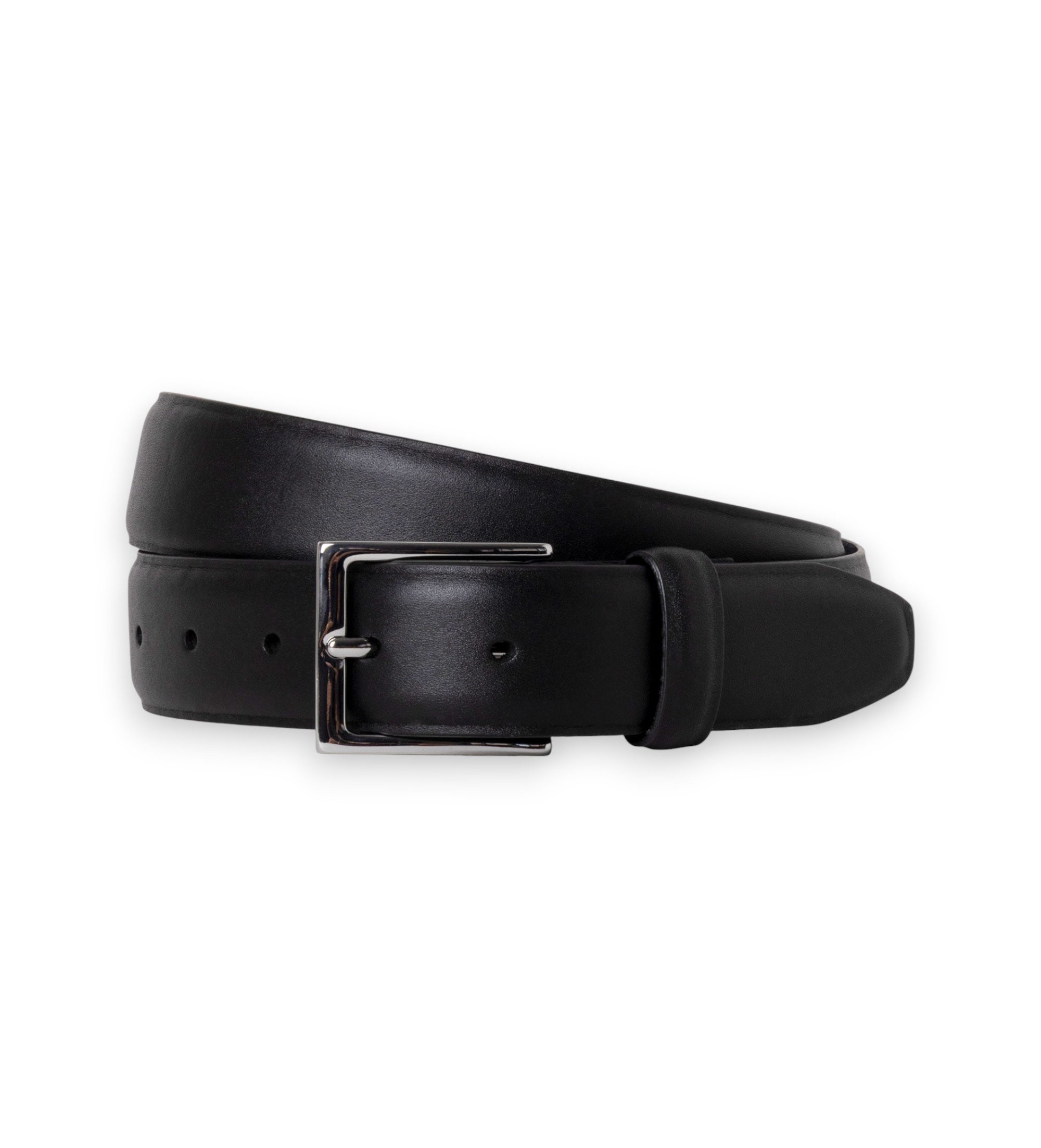 Hackett London für Herren. HM4100066 Feather Edge Gürtel schwarz (30), Lässig, Leder