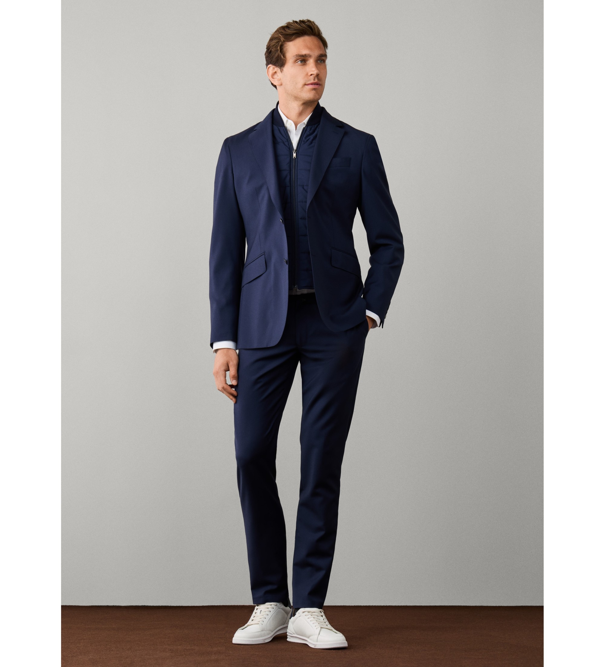 Hackett London für Herren. HM4700066 Amerikanische Latzhose marineblau (40/32), Lässig, Wolle, Klassisch