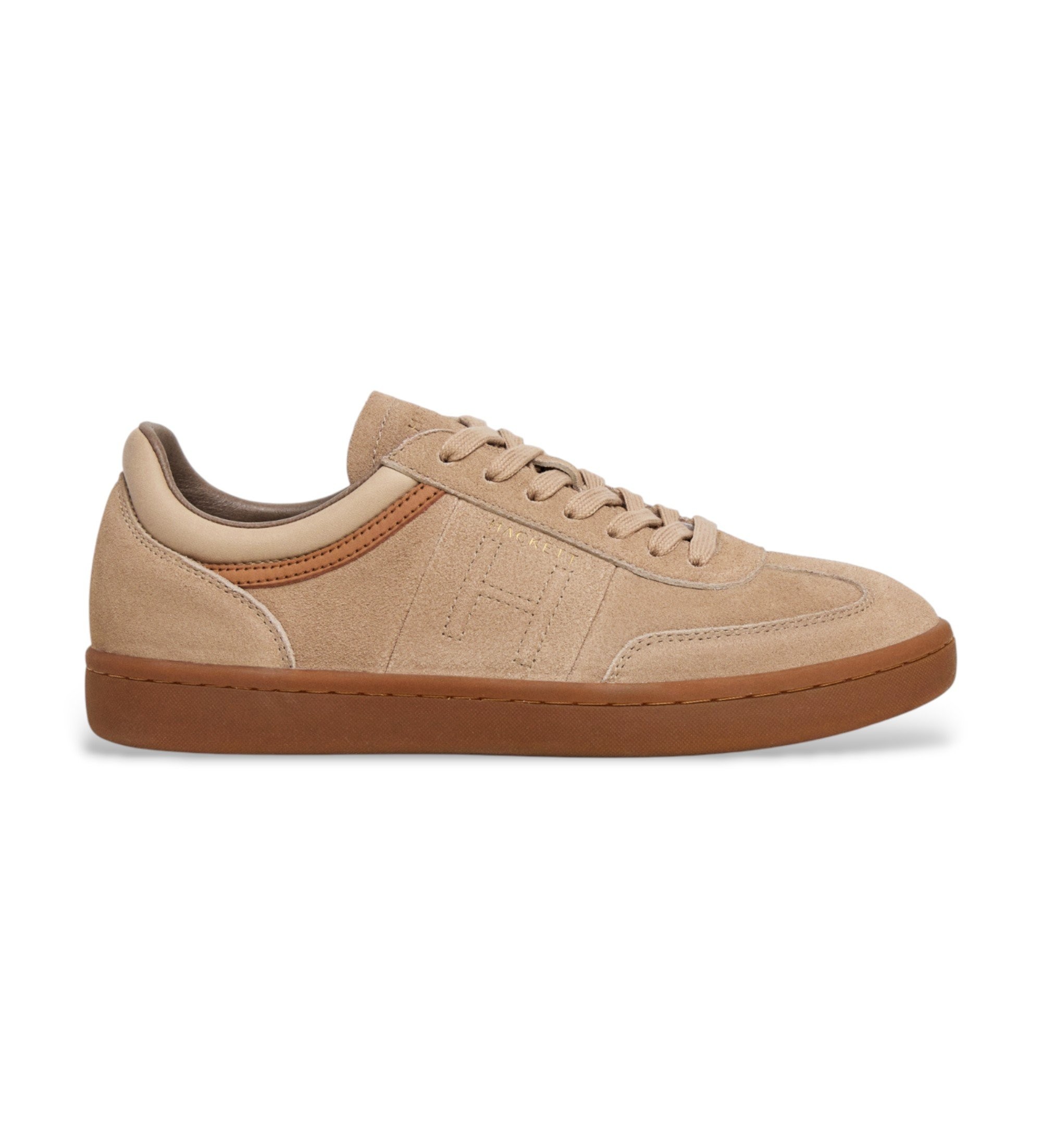 Hackett Londonvoor mannen. HMS200089 Beck Ivys sneakers beige (45), Bruin, Veters, Casual