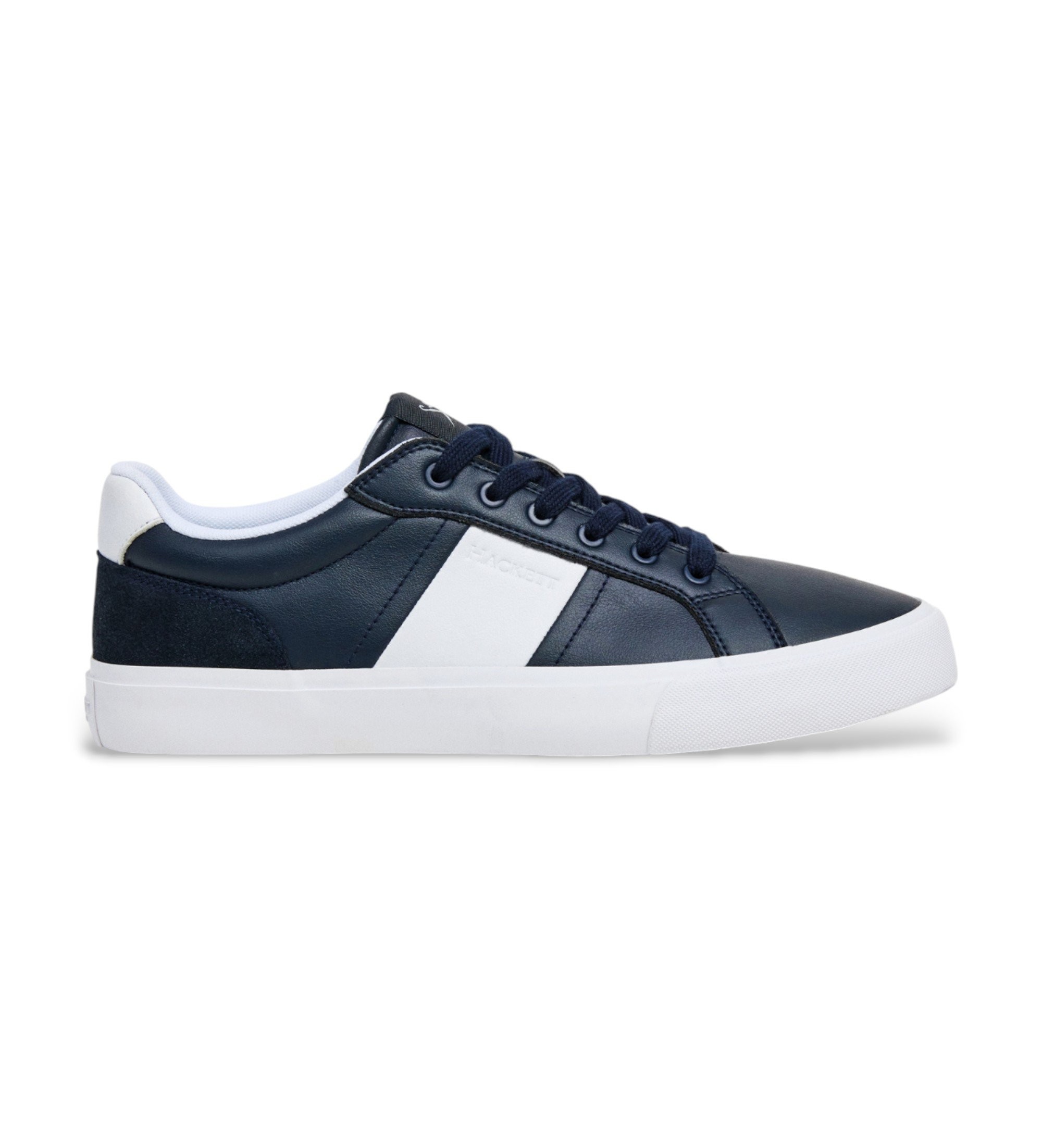 Hackett London für Herren. HMS200105 Blake Handle Leder Sneakers navy (42), Wohnung, Schnürsenkel, Lässig, Marine