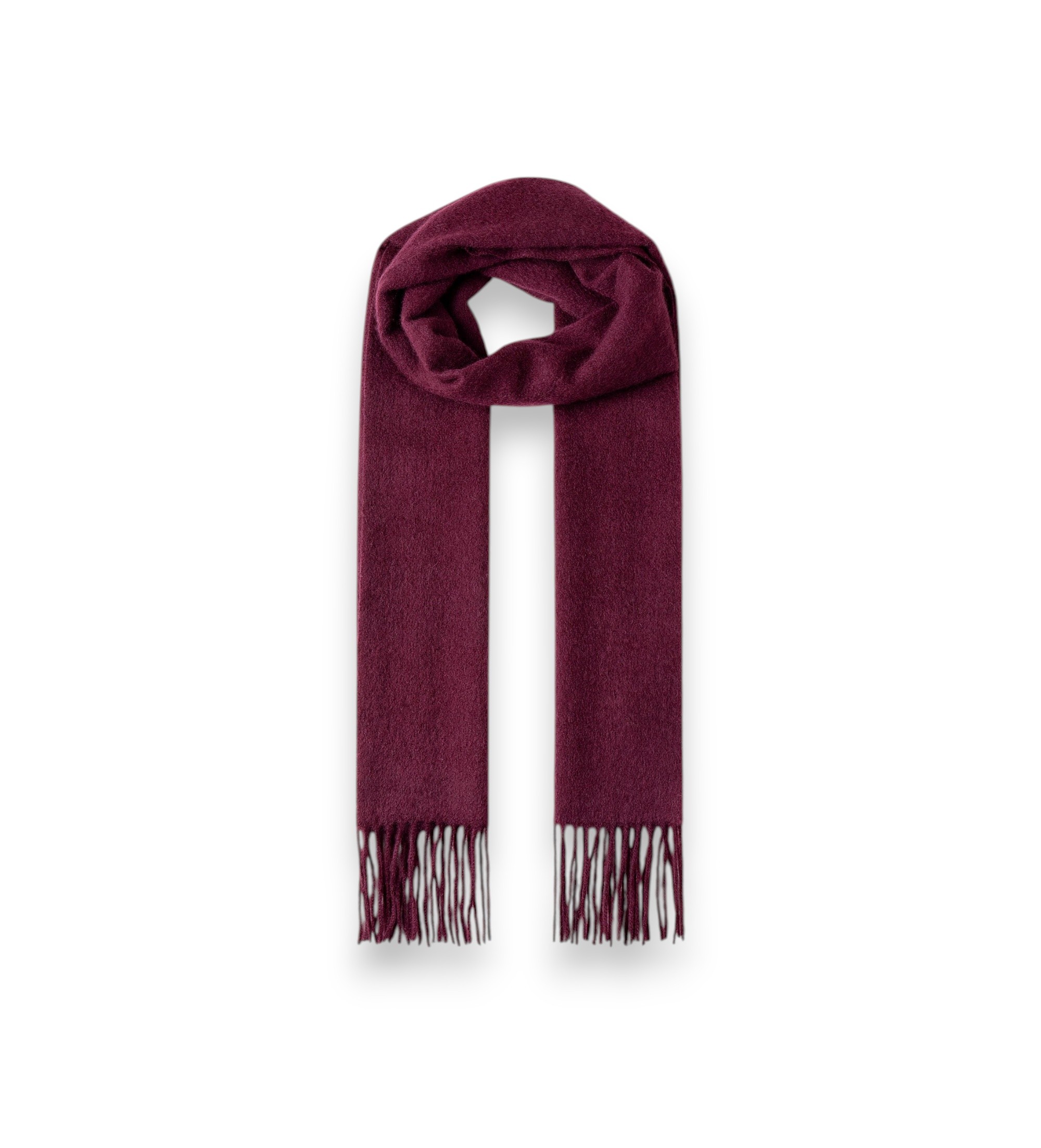 Hackett London für Herren. HM0400108 Schal Solid Patch Cash bordeaux (OSFA), Lässig, Klassisch, Cachemir