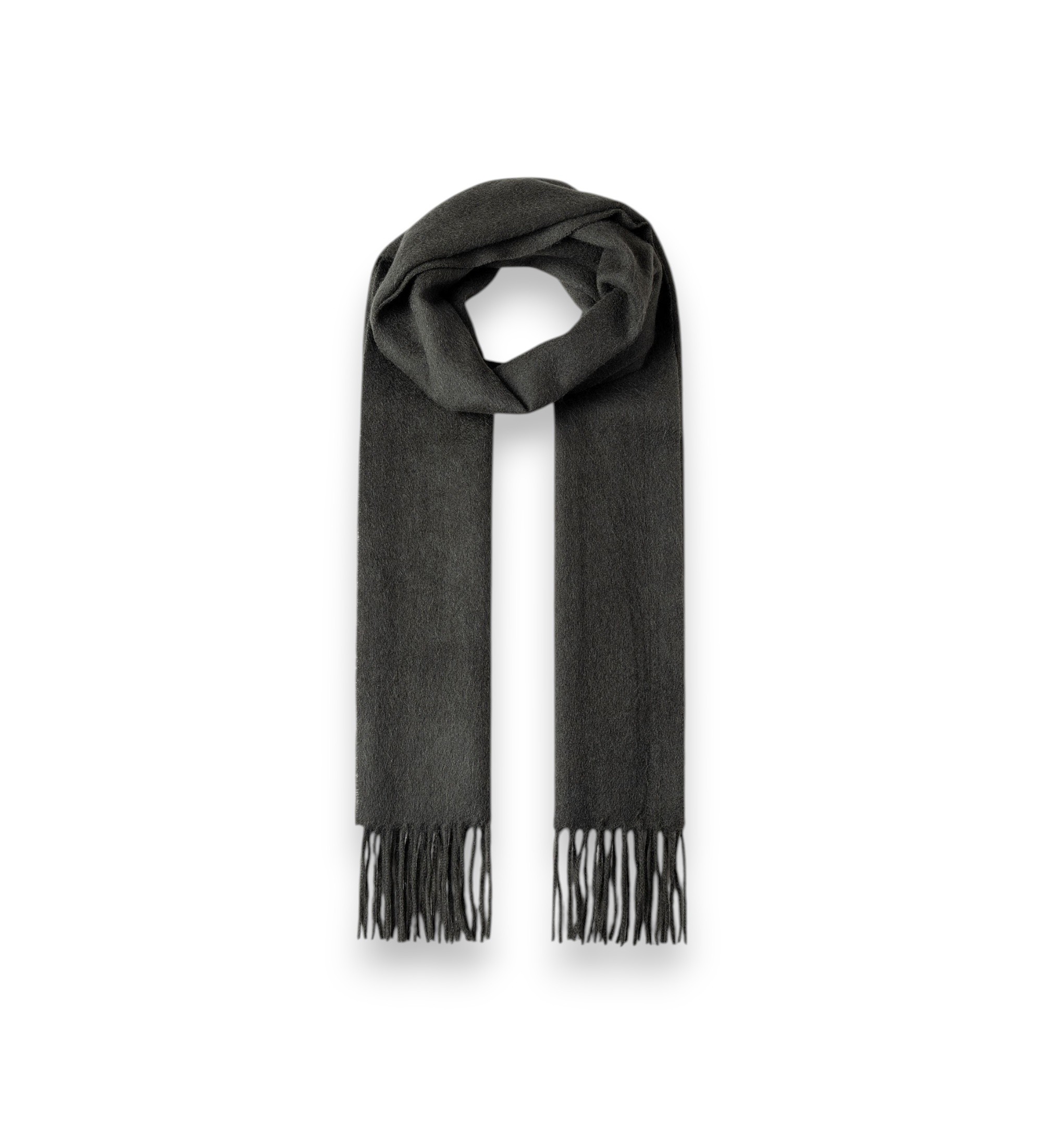 Hackett London für Herren. HM0400108 Schal Solid Patch Cash grau (OSFA), Lässig, Klassisch, Cachemir
