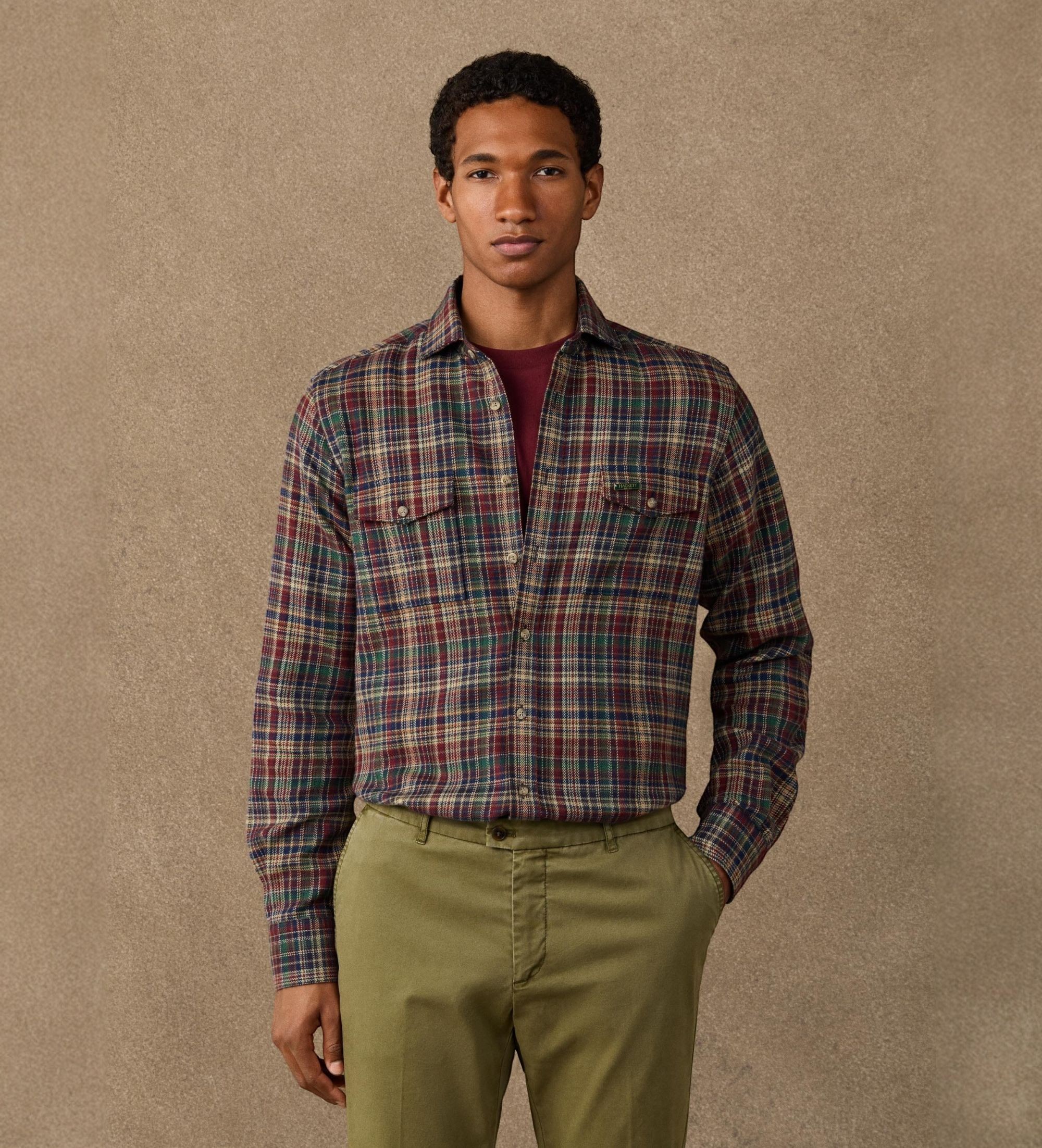 Hackett Londonvoor mannen. HM3010897 Klassiek geruit flanellen overhemd country fit multicolor (L), Casual, Veelkleurig, Katoen, Lange mouwe