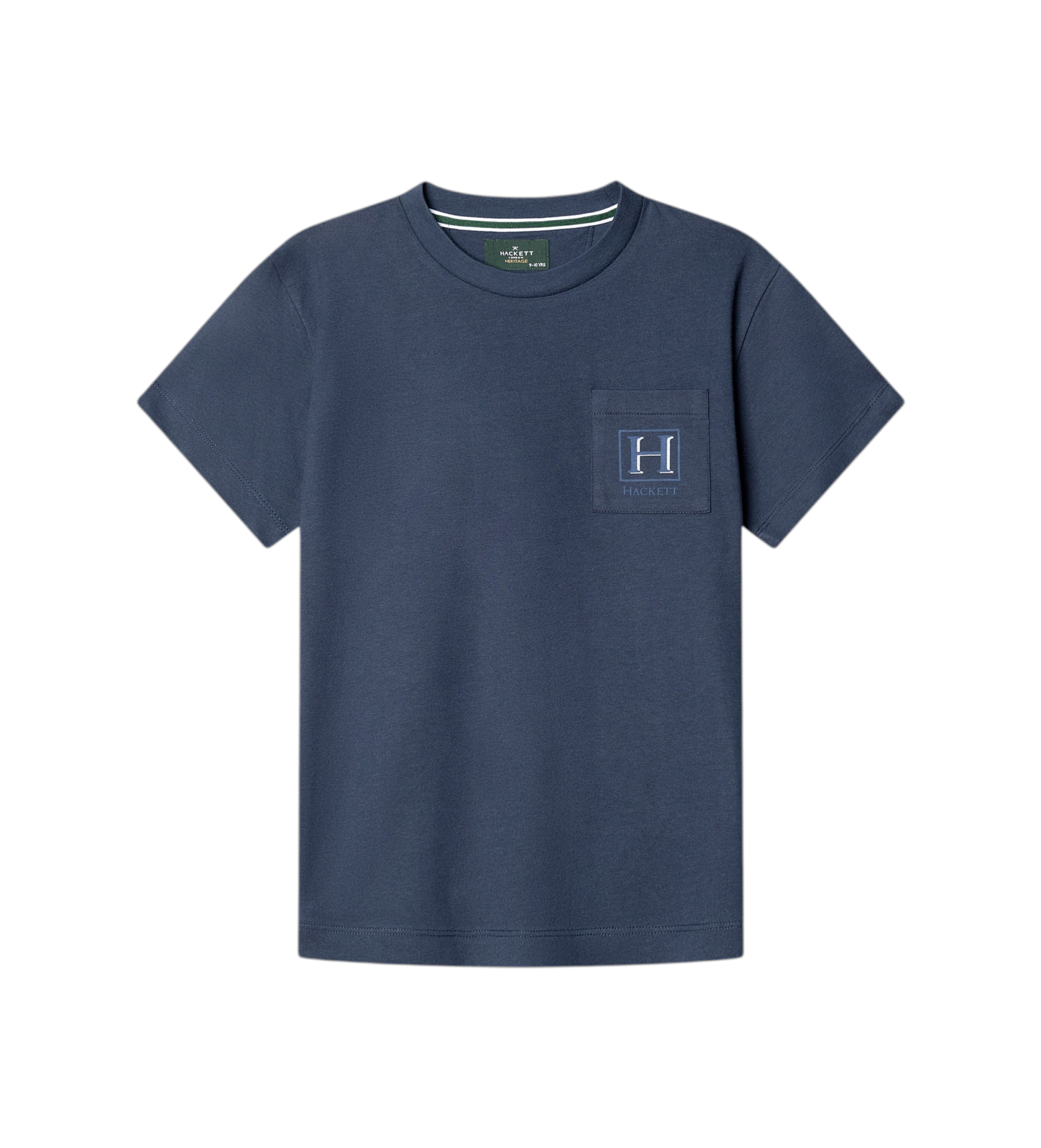 Hackett London für Jungen. HK5000070 T-Shirt H Pocket Marineblau (3años= 98cm), Lässig, Baumwolle, Kurzarm, Kinderbekleidung