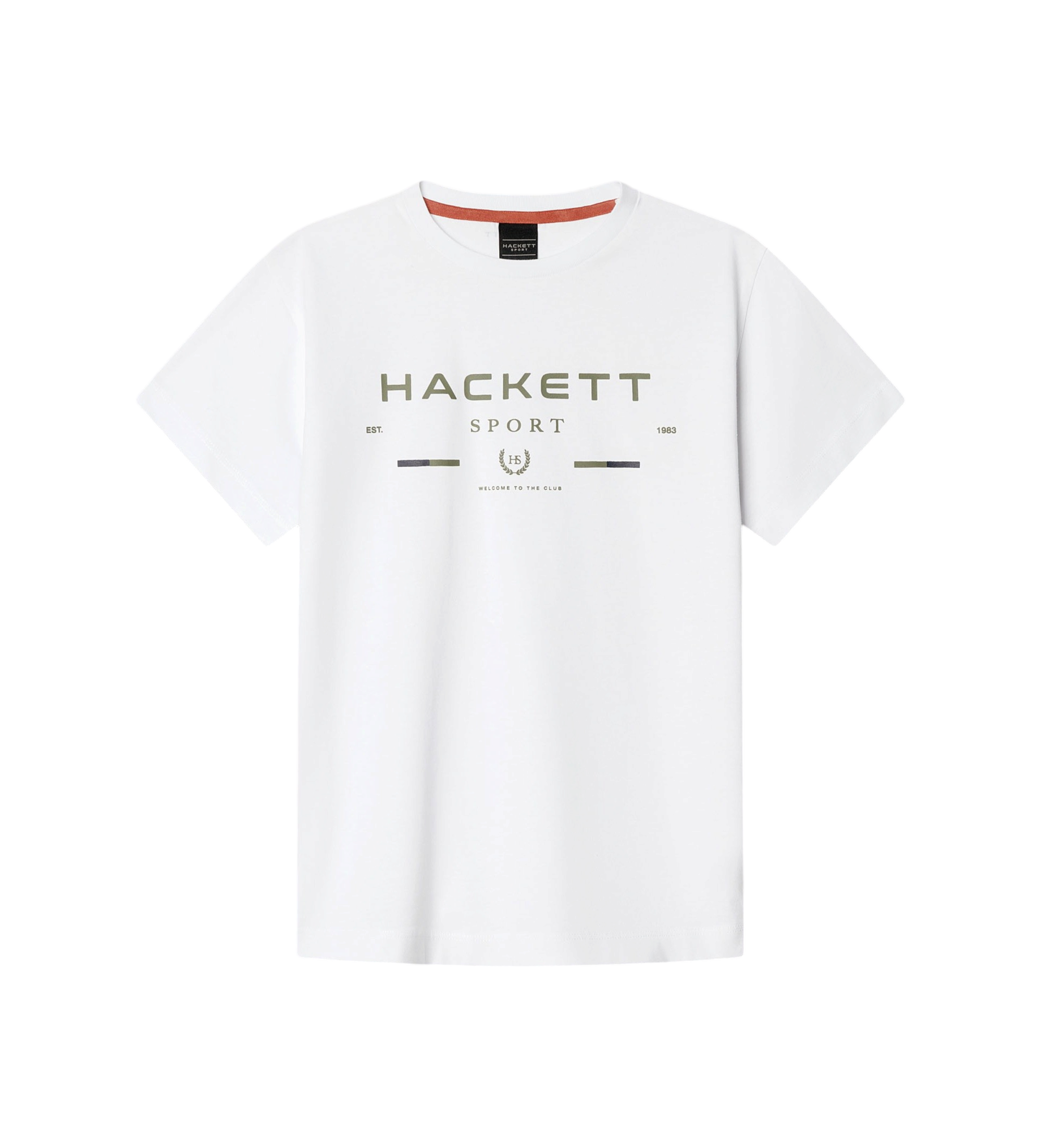 Hackett London für Jungen. HK5000065 Hs Legacy T-Shirt, weiß (13Años= 157cm), Lässig, Baumwolle, Kurzarm, Kinderbekleidung