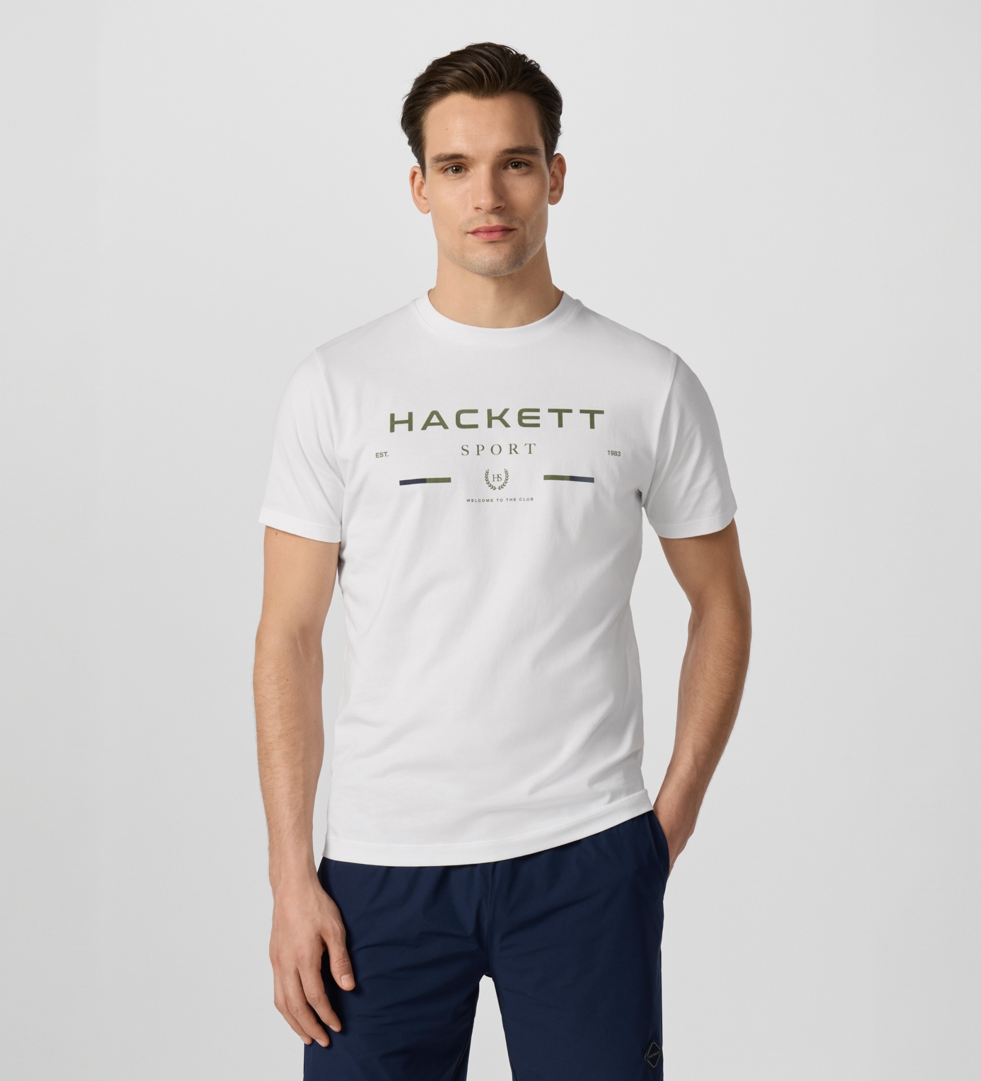 Hackett Londonvoor mannen. HM5000135 Hs Legacy T-shirt wit (M), Casual, Katoen, Korte mouwen