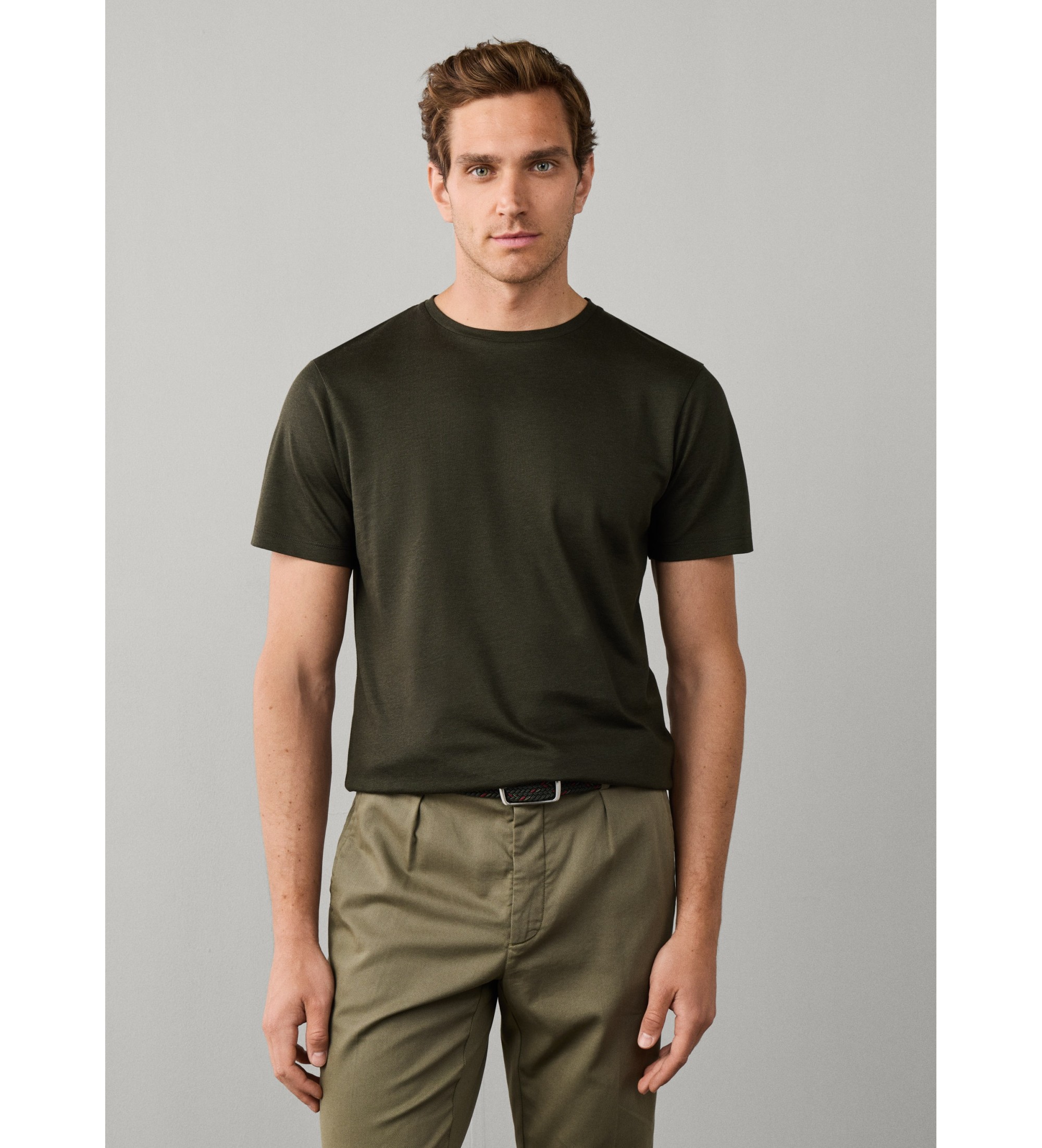 Hackett London für Herren. HM5000153 Piqué-Shirt grün (M), Lässig, Kurzarm, Lyocell