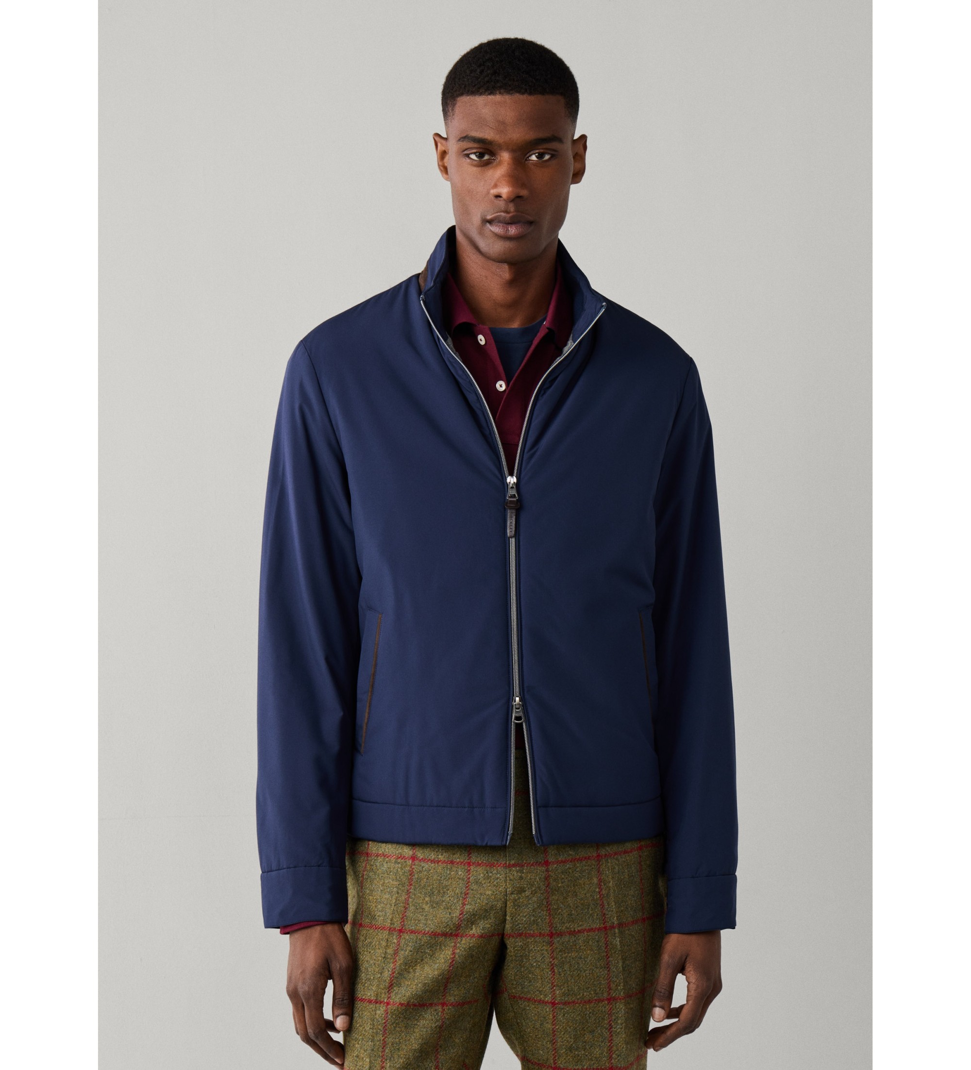 Hackett London für Herren. HM4000205 Blouson-Jacke marineblau (L), Lässig, Polyester