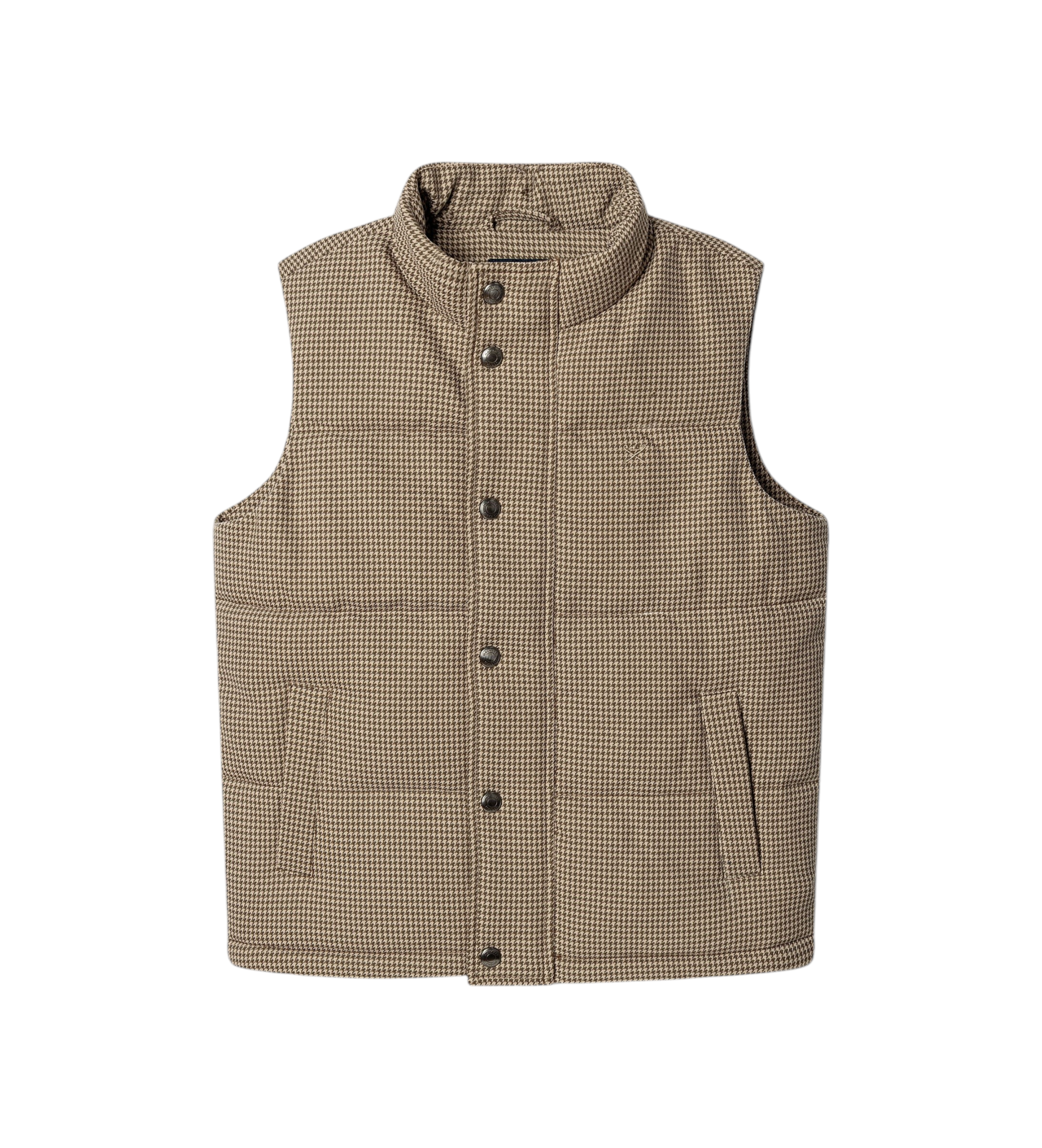 Hackett Londonvoor jongens. HK4000028 Beige Houndstooth Puff gilet (11Años= 146cm), Casual, Polyester, kinderkleding