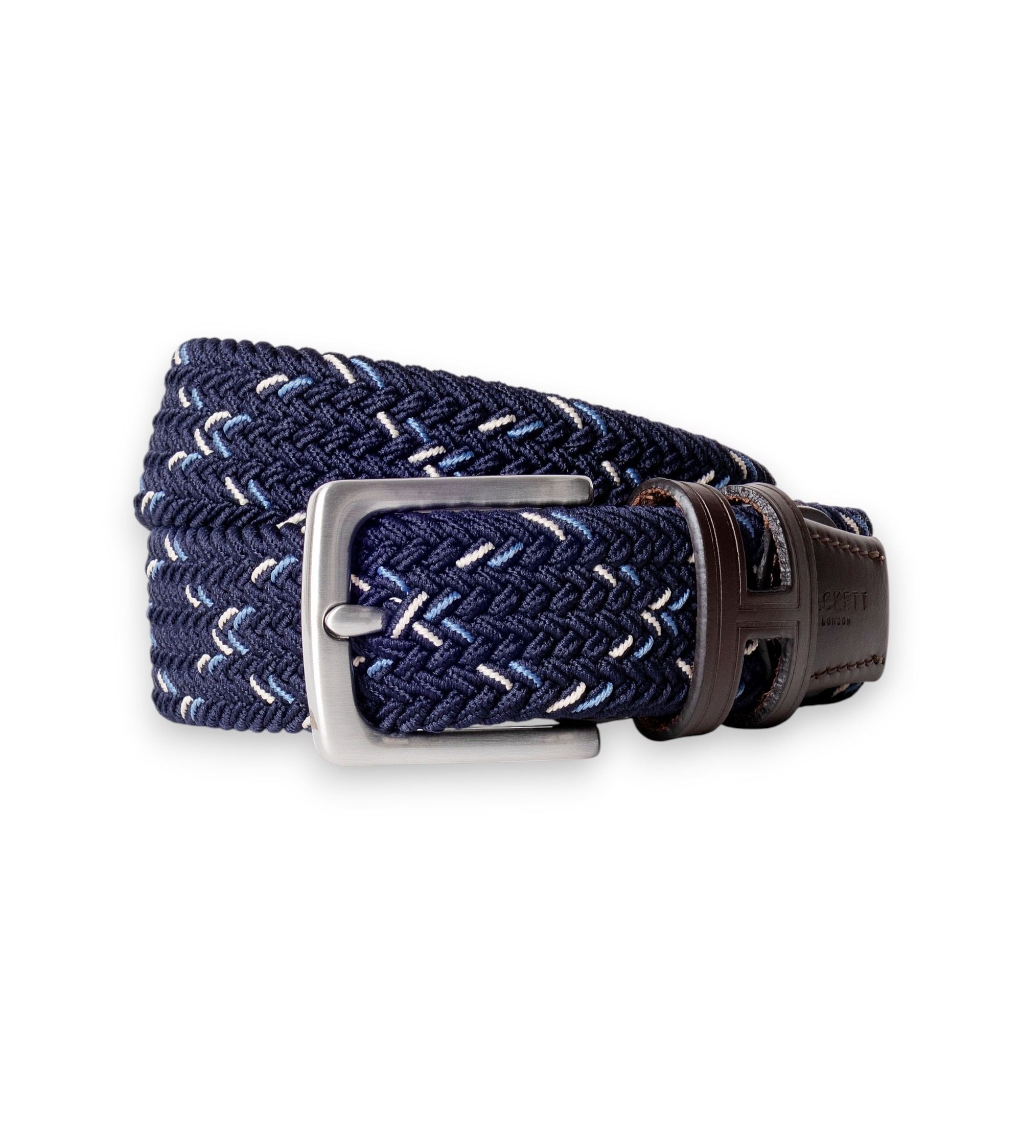 Hackett London für Jungen. HK0000010 Gürtel X Weave marineblau (L), Lässig, Polyester, Kinderbekleidung