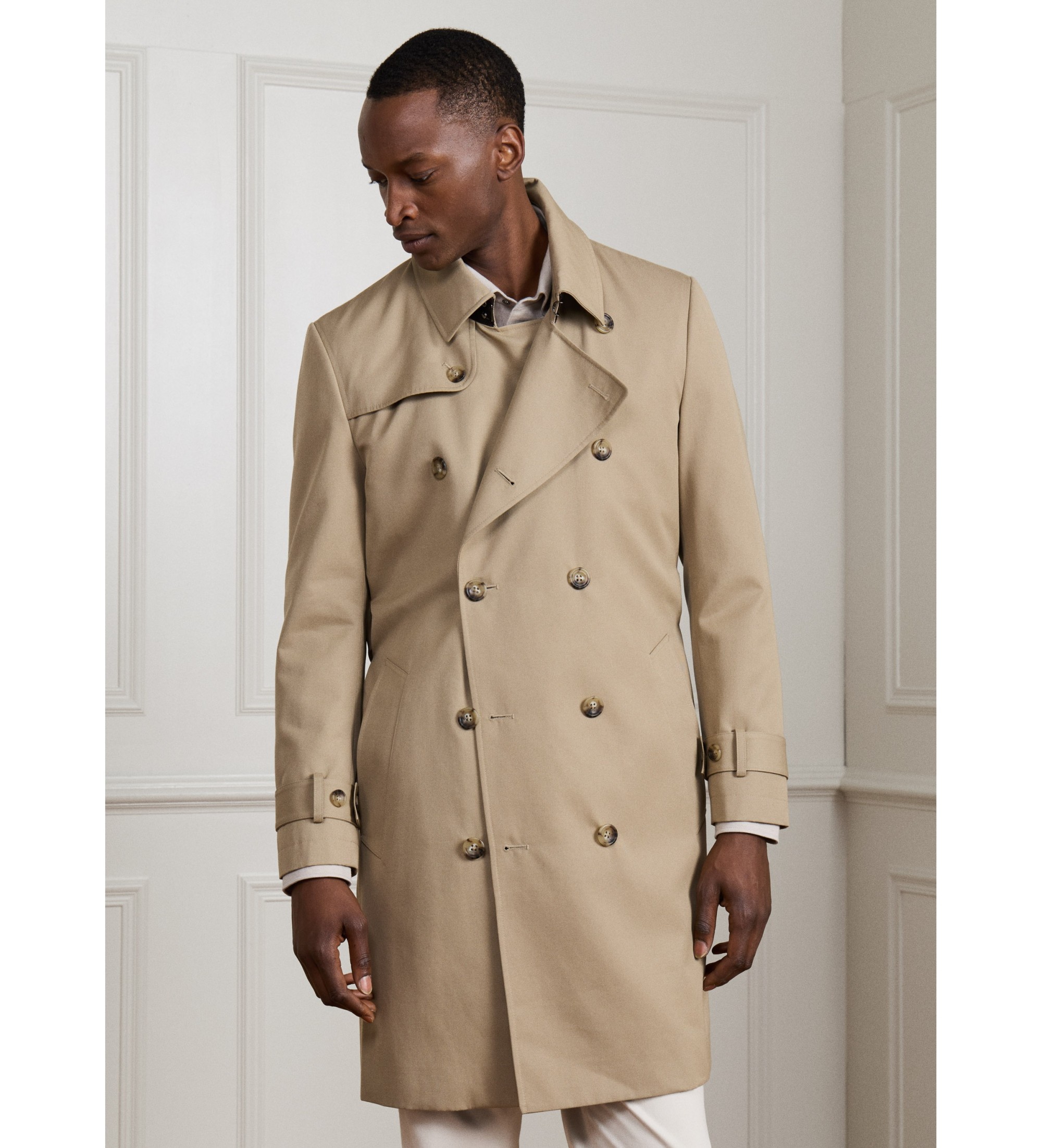 Hackett London für Herren. HM4000171 Trenchcoat ?Sr? in Beige (M), Lässig, Polyester