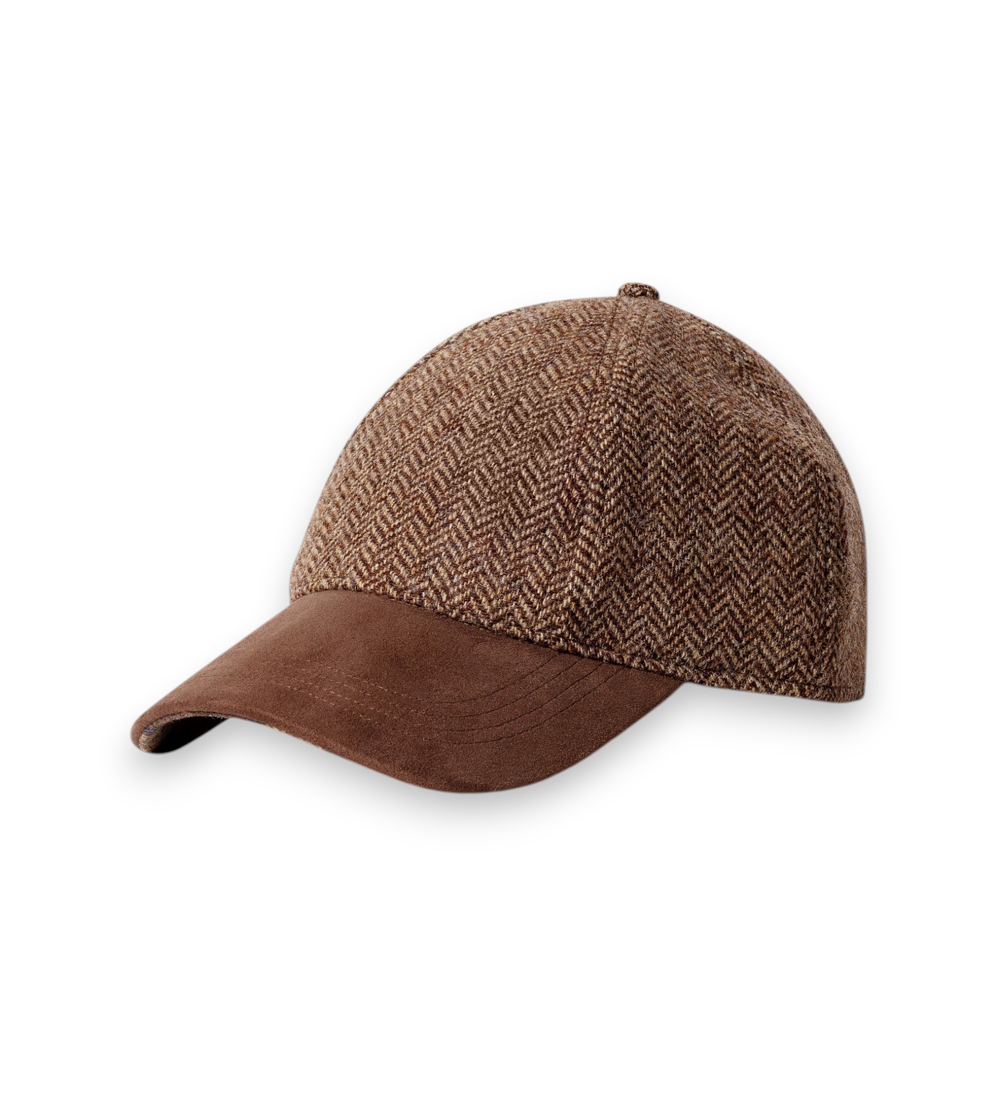 Hackett London für Herren. HM0400114 Hbone Tartan-Kappe, braun (OSFA), Lässig, Wolle, Klassisch