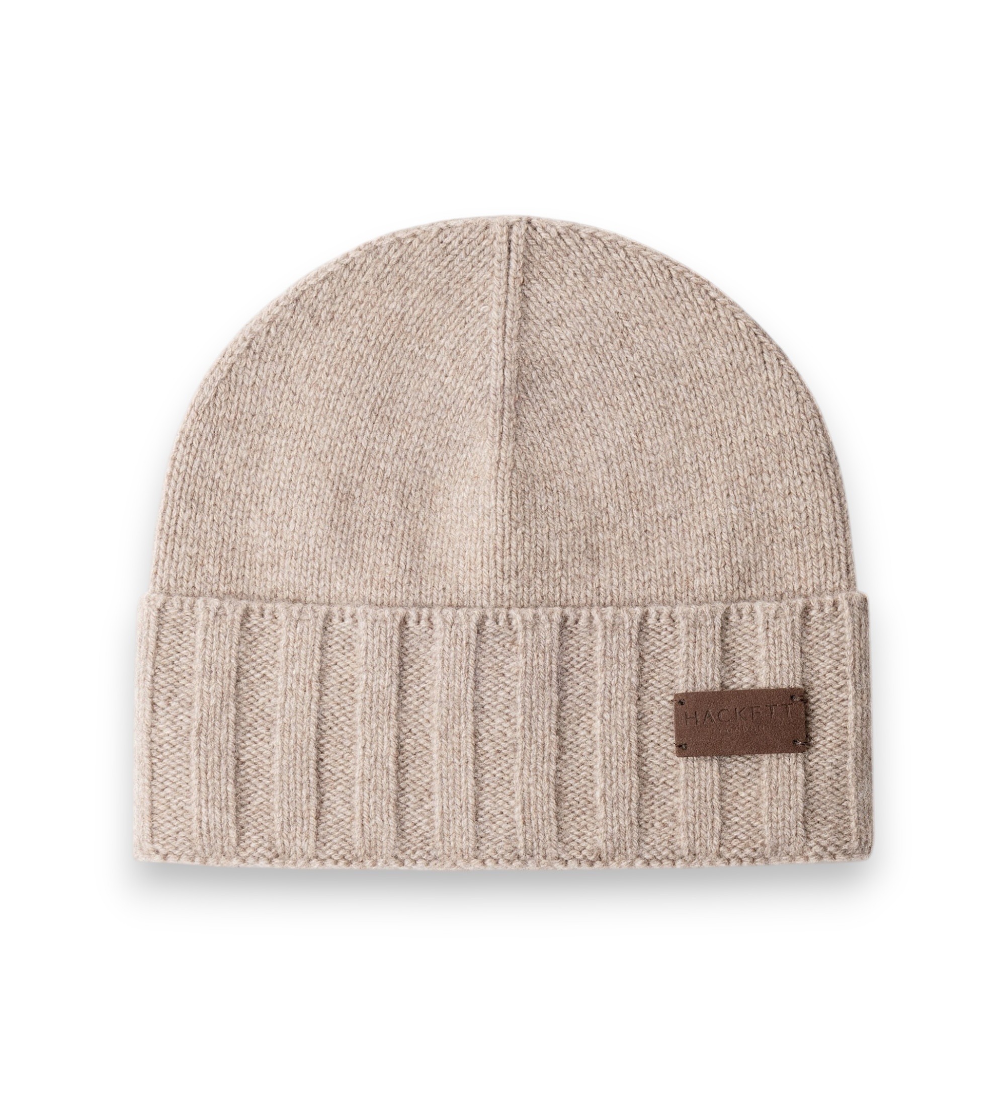 Hackett London für Herren. HM0400107 Kaschmirmütze Beige (OSFA), Lässig, Cachemir