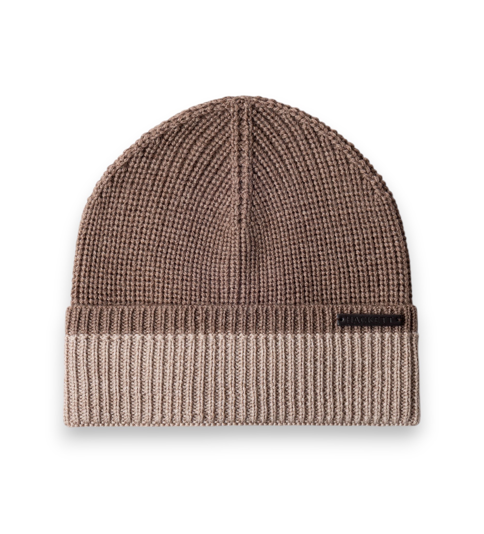 Hackett London für Herren. HM0400122 Braune Merino-Mütze (OSFA), Lässig, Wolle
