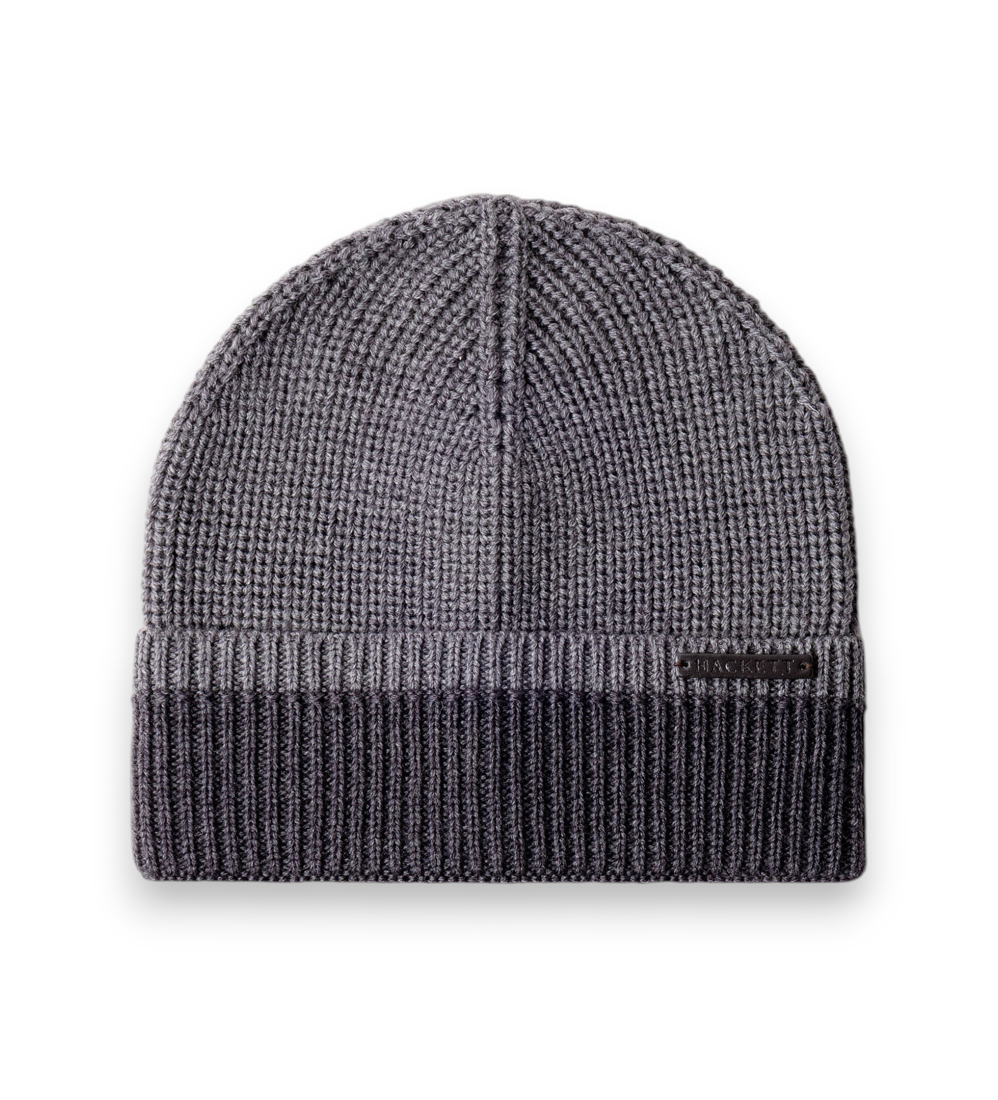 Hackett London für Herren. HM0400122 Merino-Mütze grau (OSFA), Lässig, Wolle